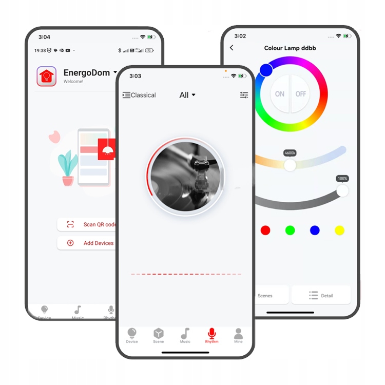 Easy Smart - Żarówka LED Bluetooth Mesh E14 świeczka RGB+CT RGBW Jasność 520 lm
