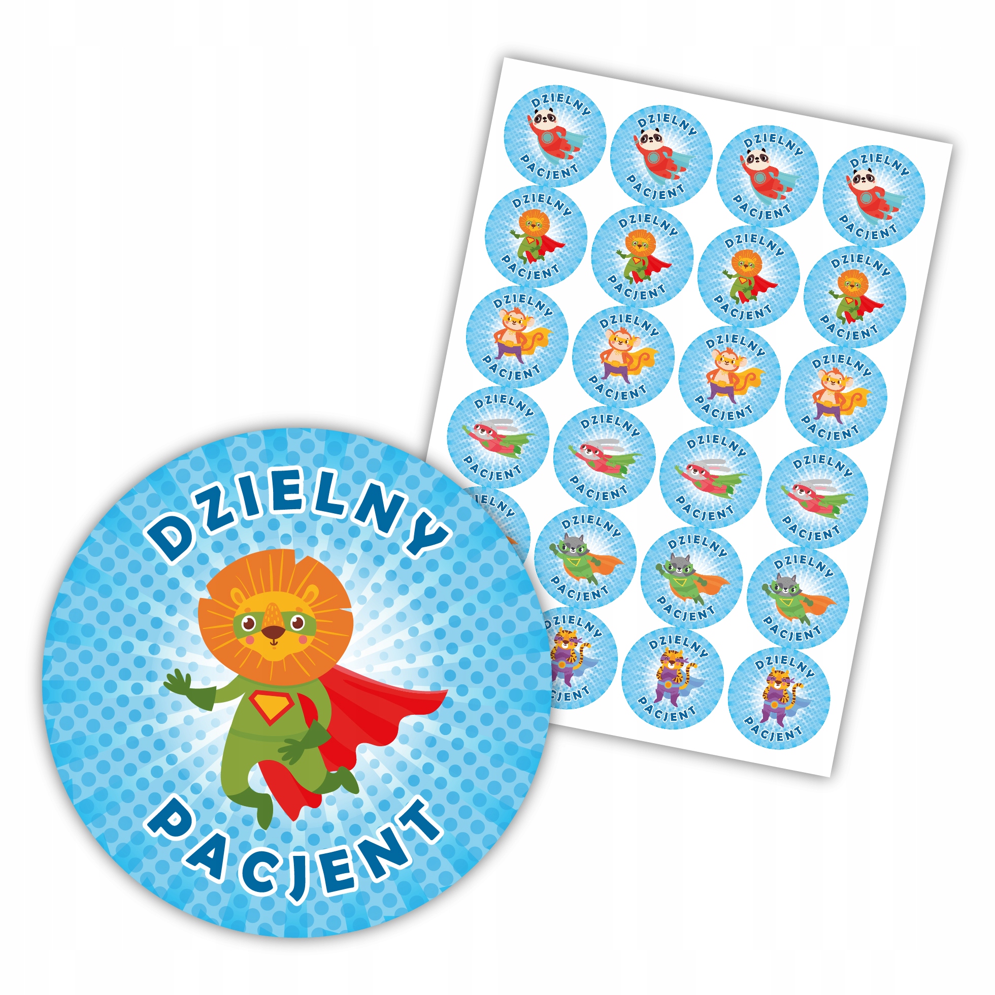 

Naklejki Motywacyjne Dzielny Pacjent X48 Szt wz. 4