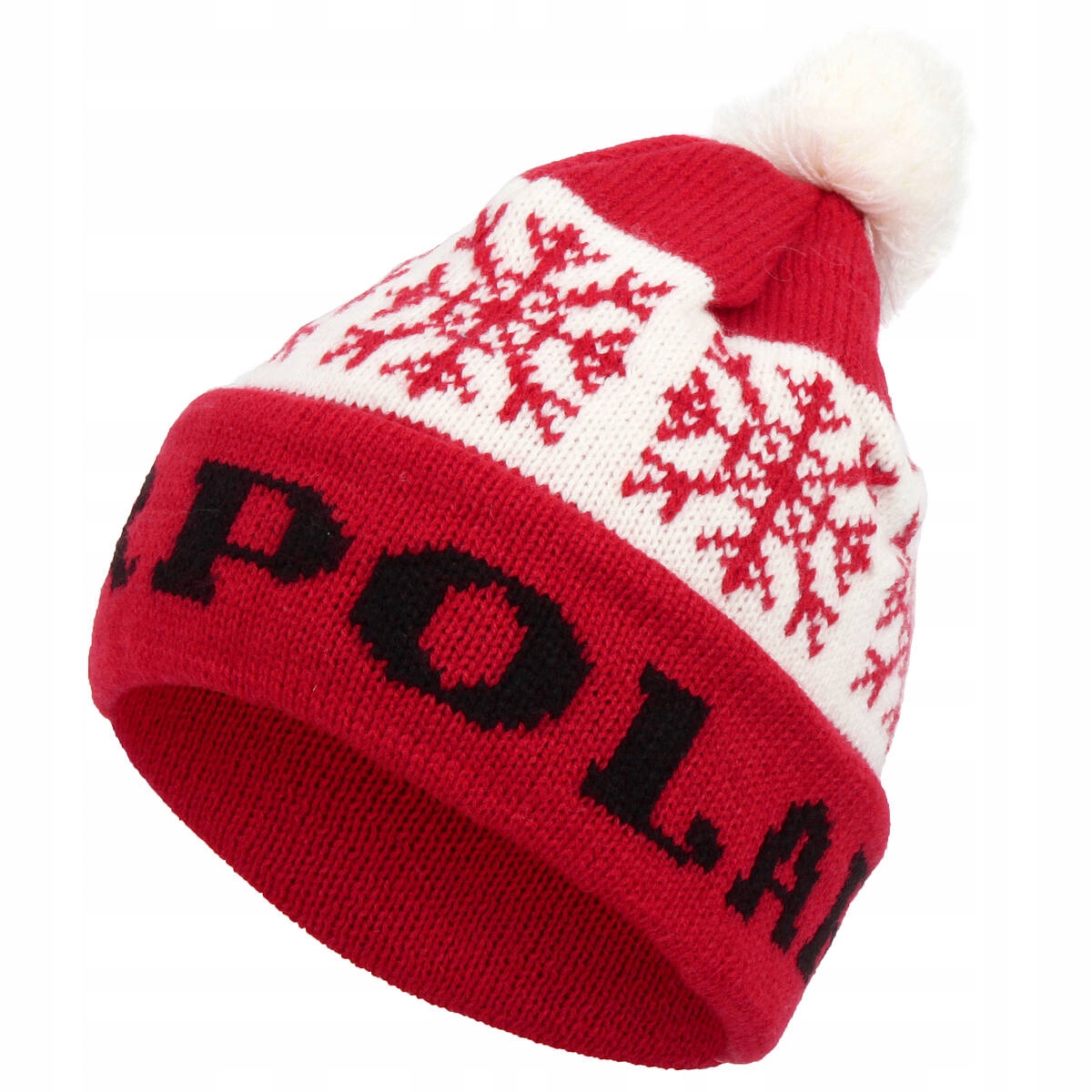 

W329C Dzianinowa Czapka Zimowa Śnieżki Z Pomponem