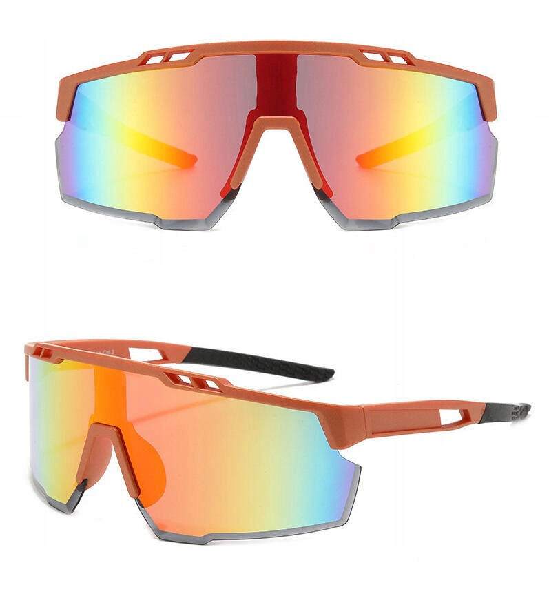 OKULARY Sportowe PRZECIWSŁONECZNE Rowerowe Filtr UV400 Lustrzanki + ETUI