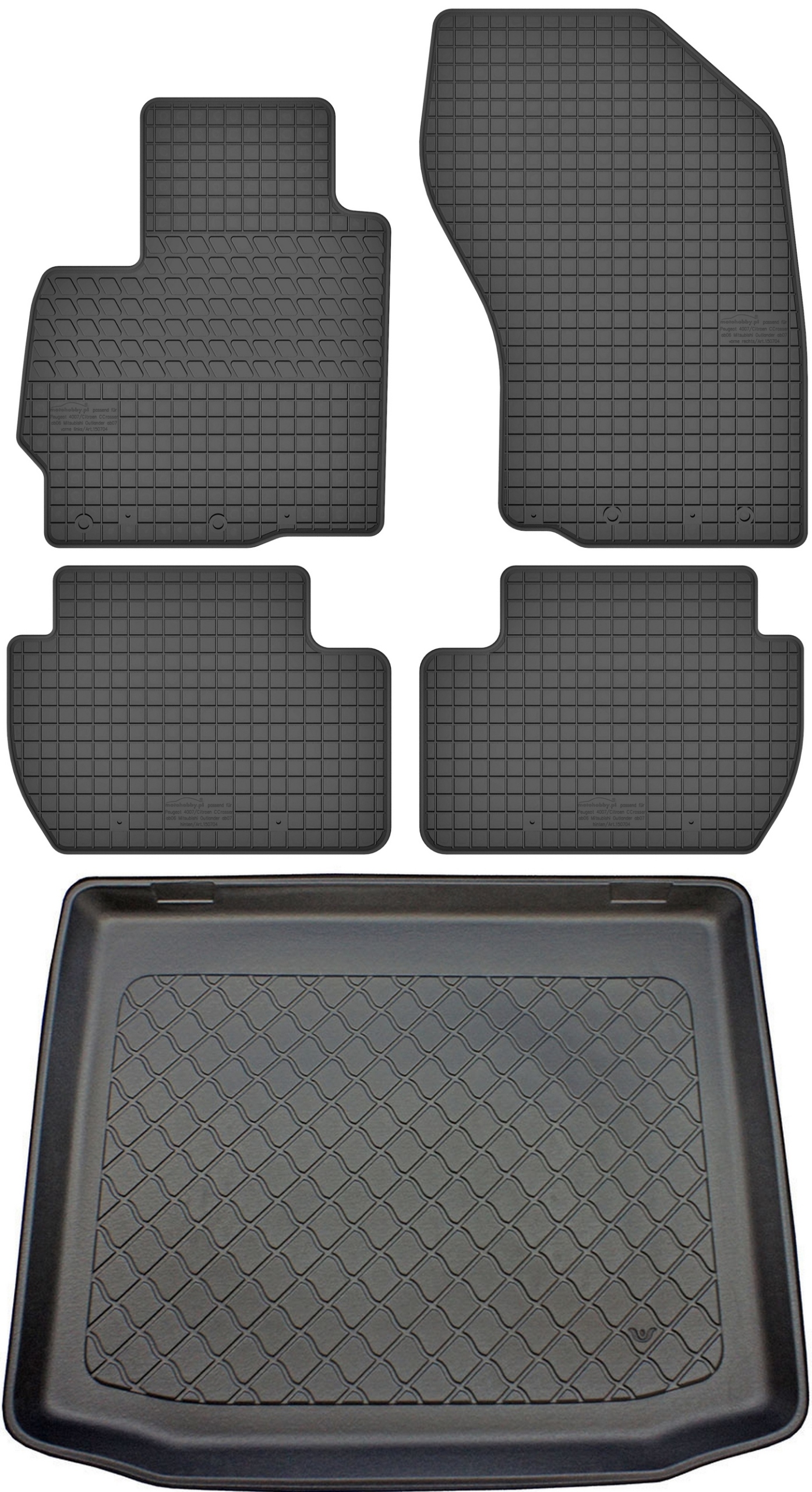 Mitsubishi Asx Crossover od roku 05.2010 Sada Koberce batožinový priestor