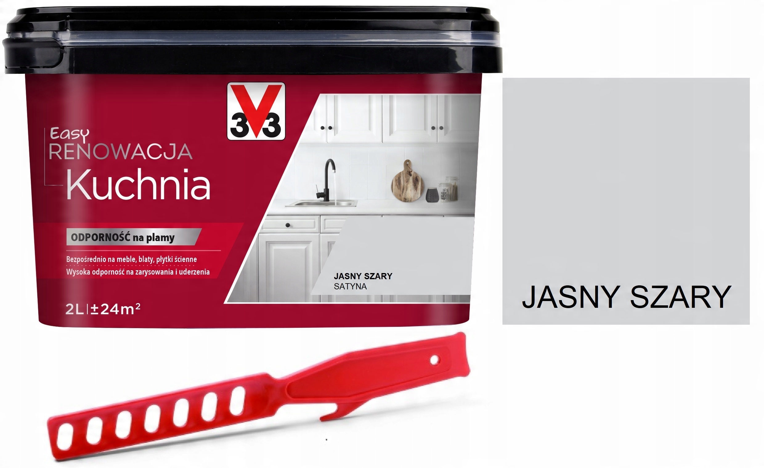 

V33 Farba Renowacyjna do mebli Jasny Szary 2L