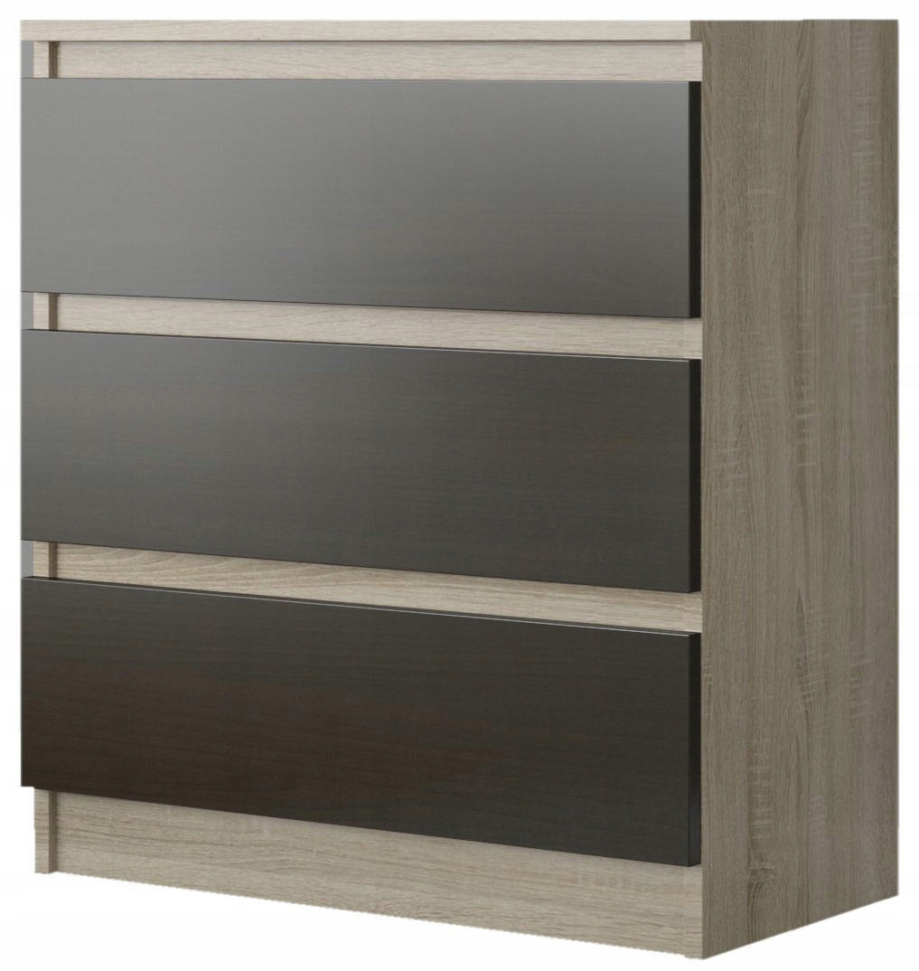 KOMODA SZAFKA 3 SZUFLADY R-3 SONOMA MIX WENGE