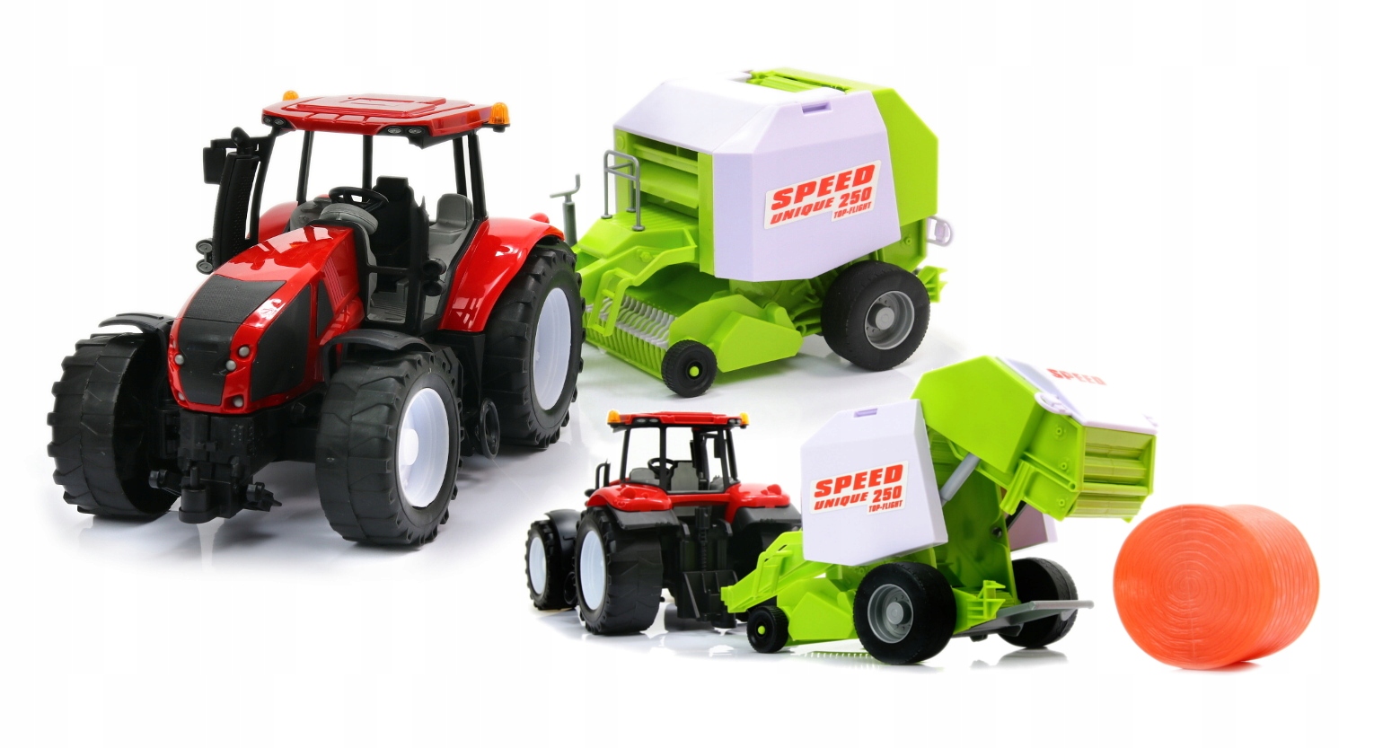 

Traktor z prasą belarką do słomy Jakość 56cm