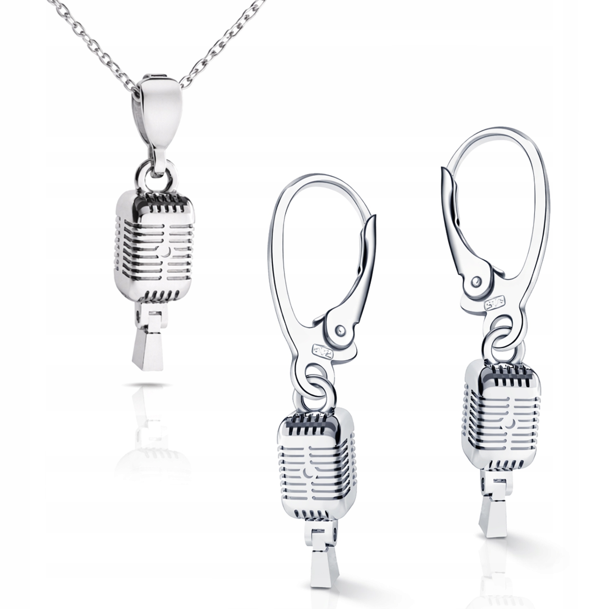 Mikrofon 3D Sada šperků ankr stříbro 925