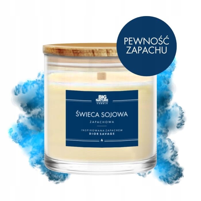 Świeca sojowa zap. insp. DIOR SAUVAGE 215g  - BIG NATURE CANDLE — 3
