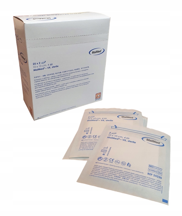 

Kompresy Włókninowe Sterylne Gaziki 10cmx10cm