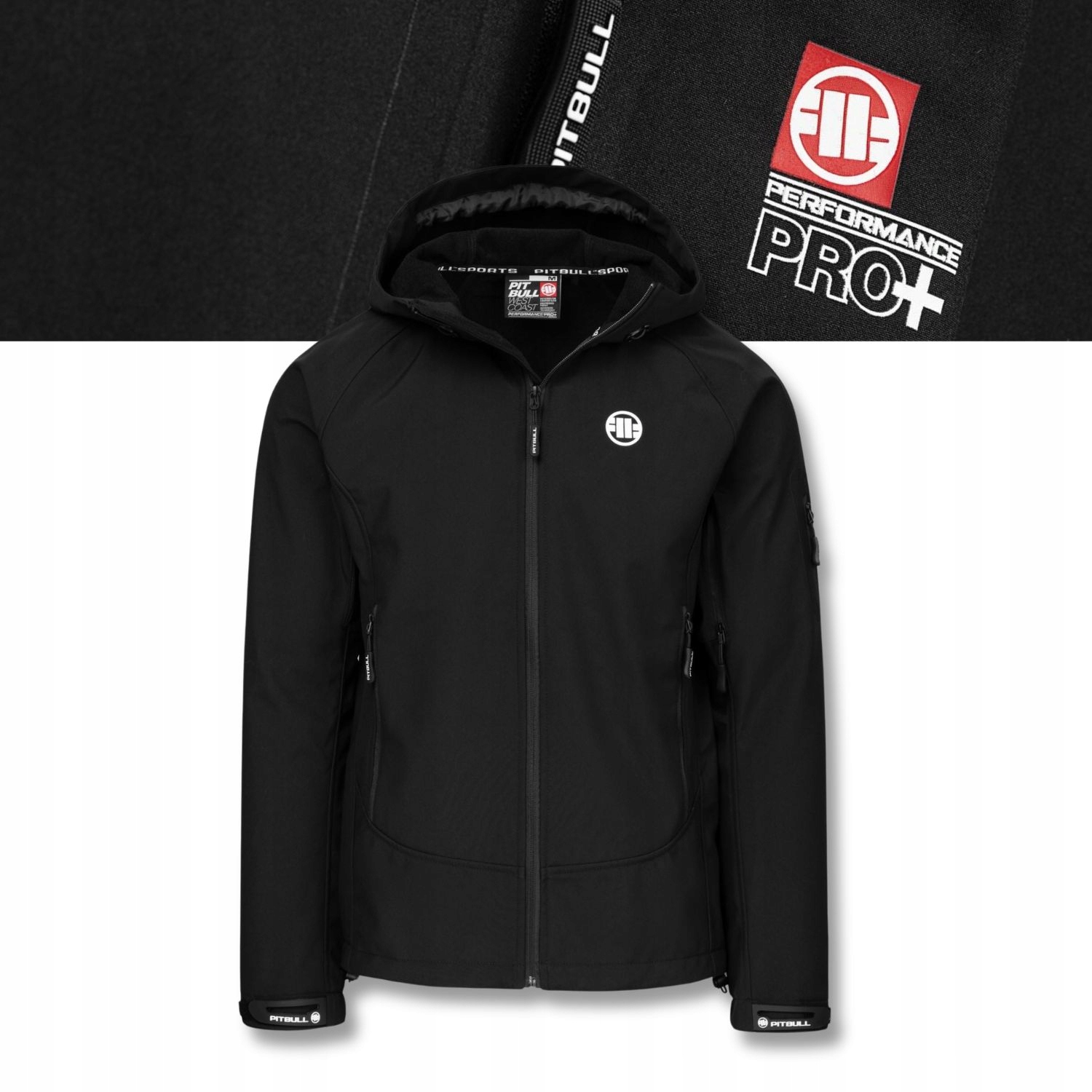 Pánská bunda s kapucí Pitbull Softshell Rockfish II technická, komfortní