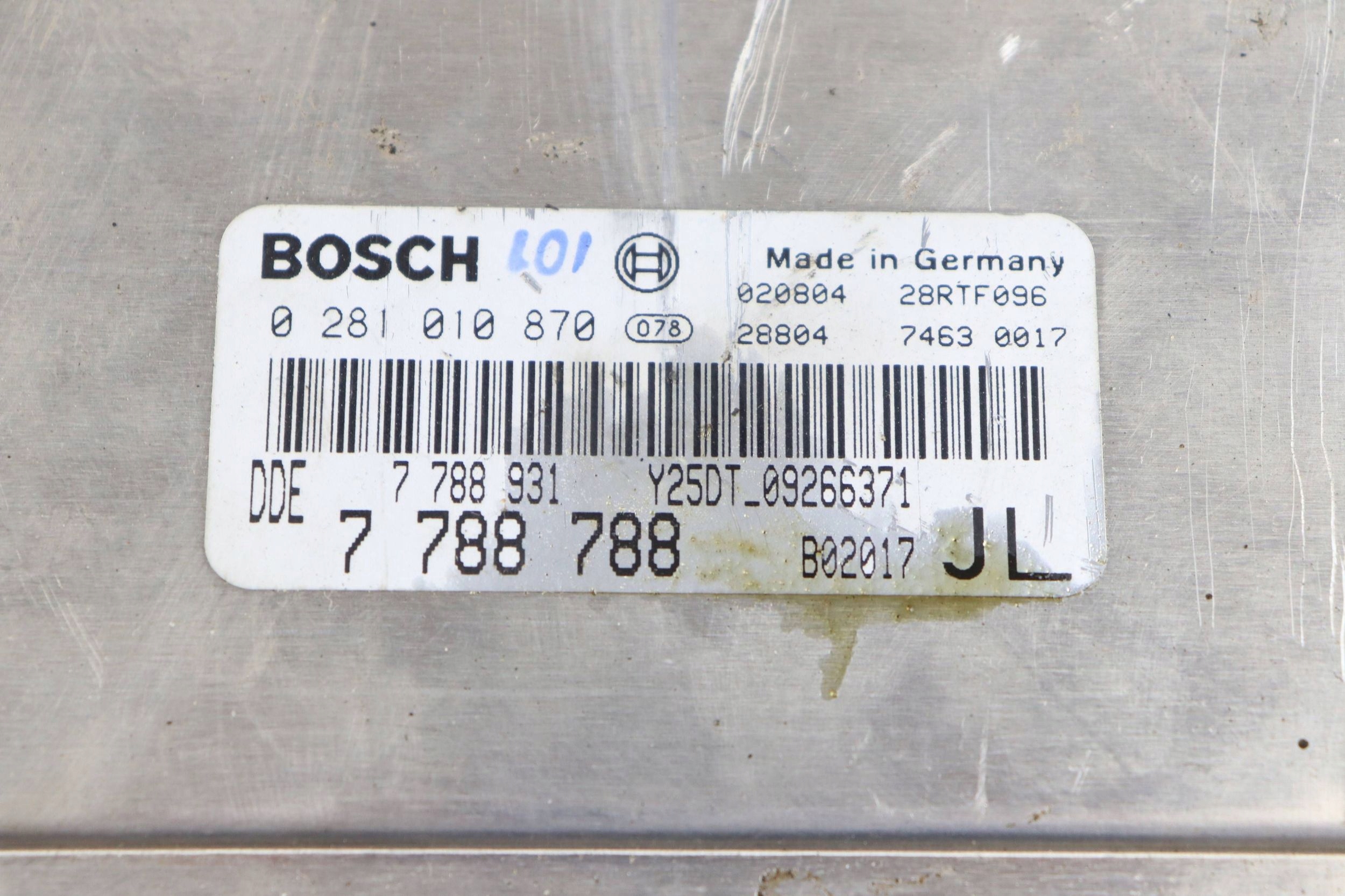 OPEL OMEGA B computer control unit of the engine 2.5 TDI 7788788 0281010870