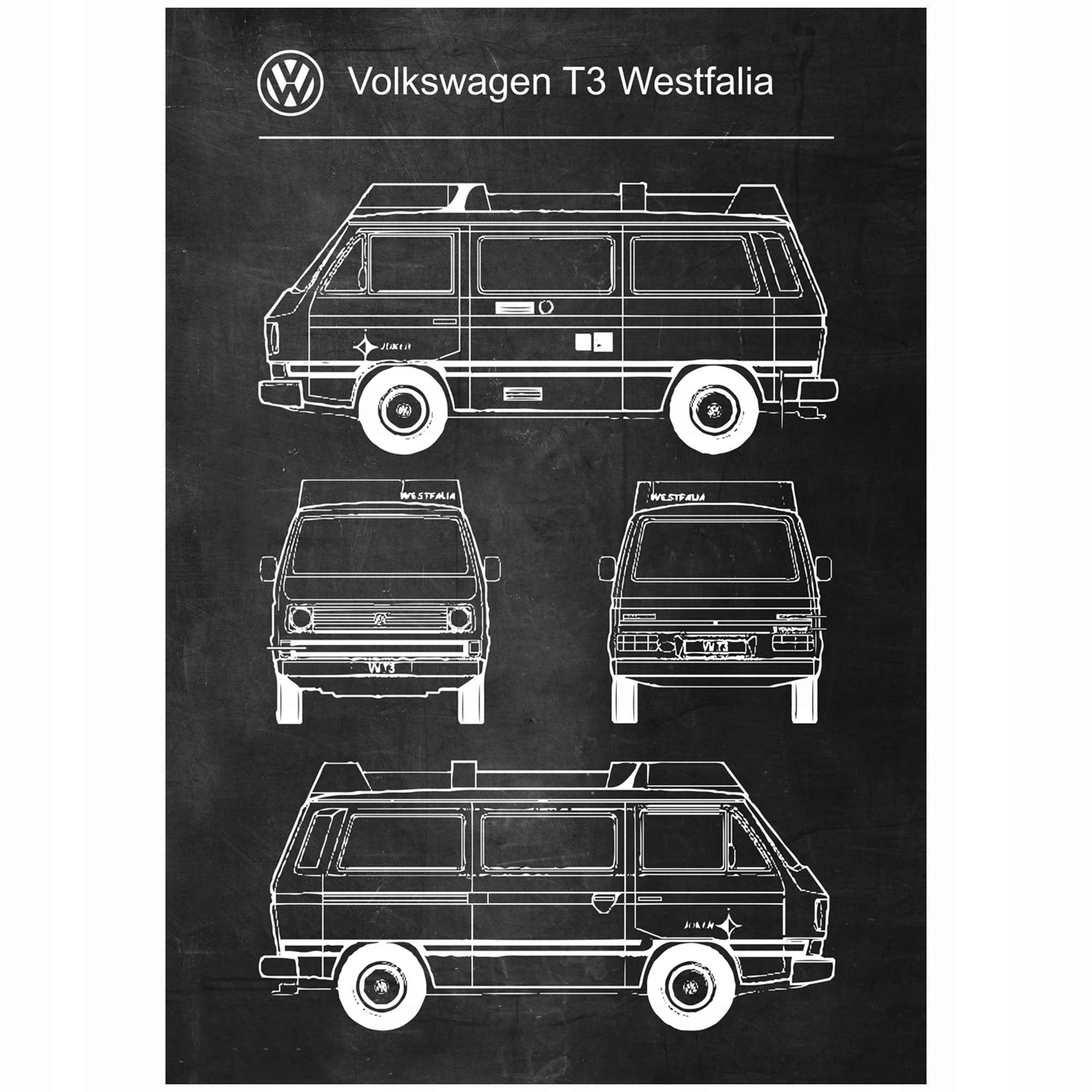 

Plakat Vw Volkswagen T3 Westfalia Retro Patent