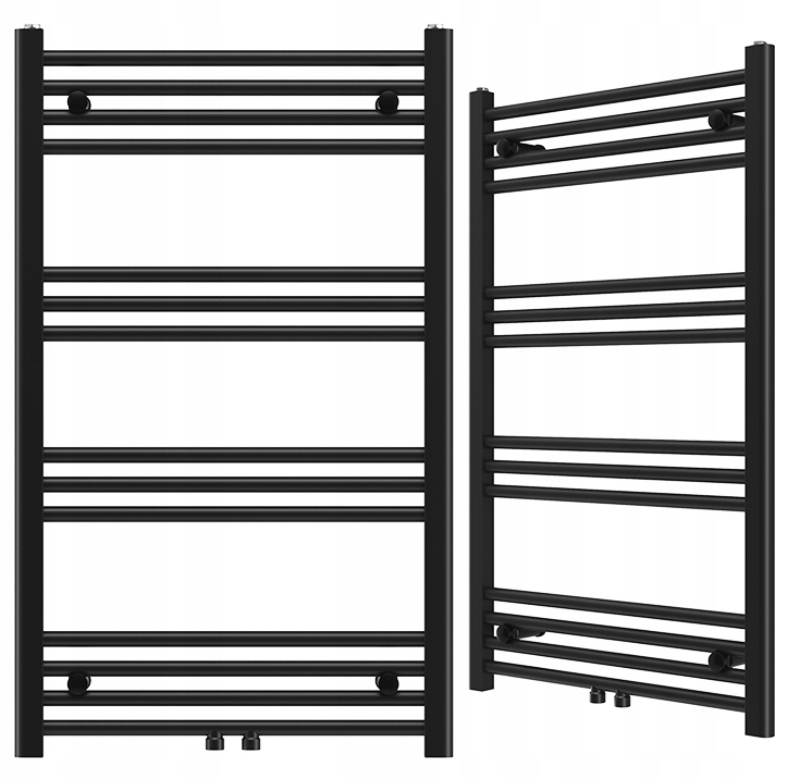 Ohrievač Raven Kúpeľňový Kaloryfer Moderný Rebrík Čierny 100x60 cm