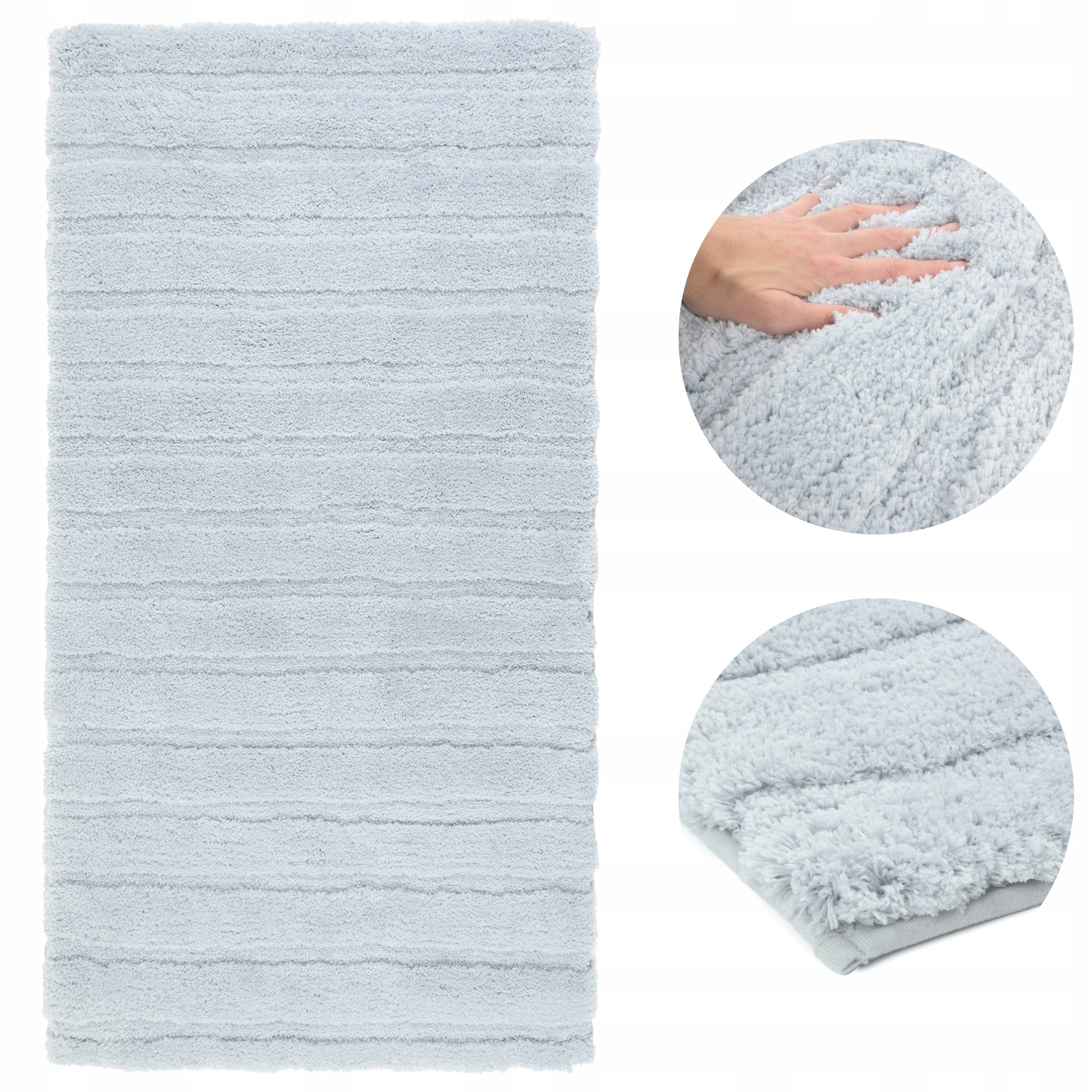 Koberec Běhoun Protiskluzový Velký 80x150 CM Šedý Praktický Měkký Příjemný