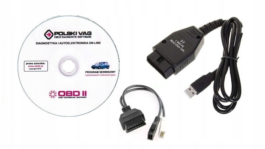 POLSKI VAG 2.5 PL + INTERFEJS KKL usb OBD2+OBD1