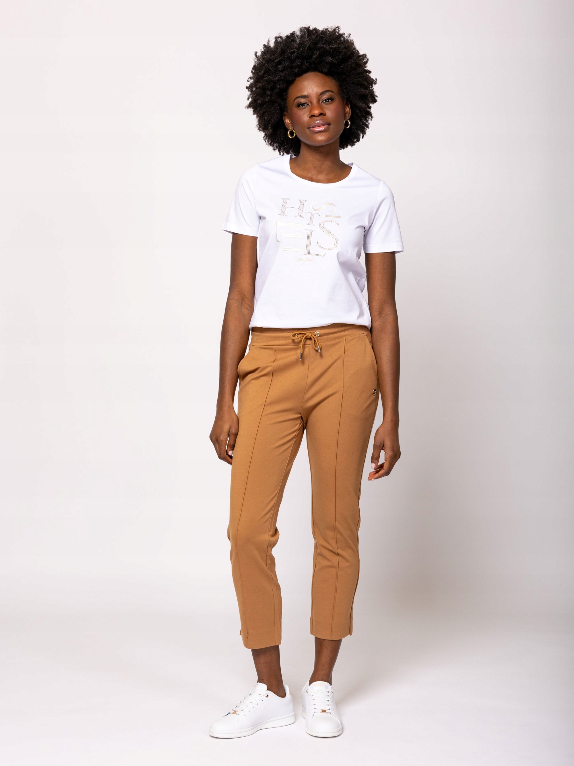Heavy Tools Dámské Kalhoty Pohodlného Rovného Střihu Zendaya Tan Xs