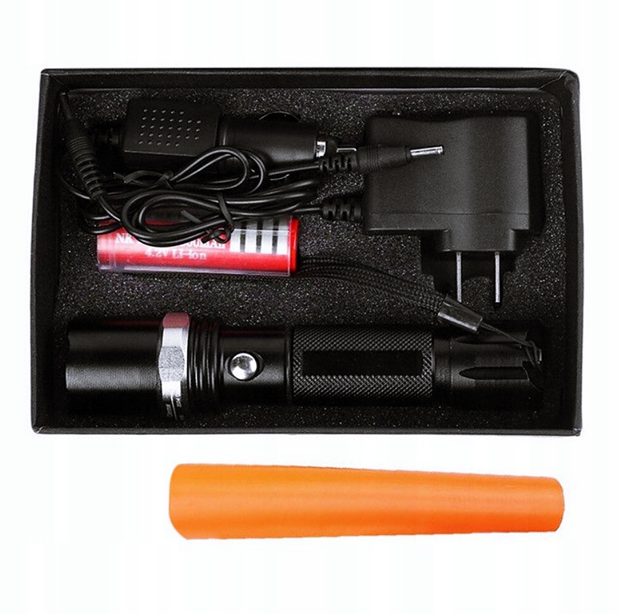 LATARKA POLICYJNA SWAT CREE ZOOM XM-L T6 LED 800m WIELOFUNKCYJNA ALUMINIOWA Stan opakowania oryginalne