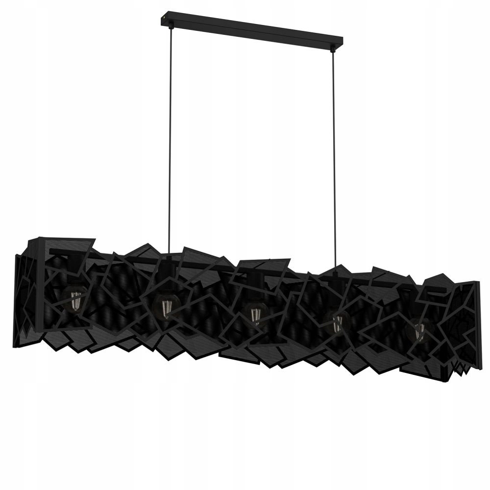 Dlhá závesná lampa z kovovej sieťoviny Camo 582 Luminex