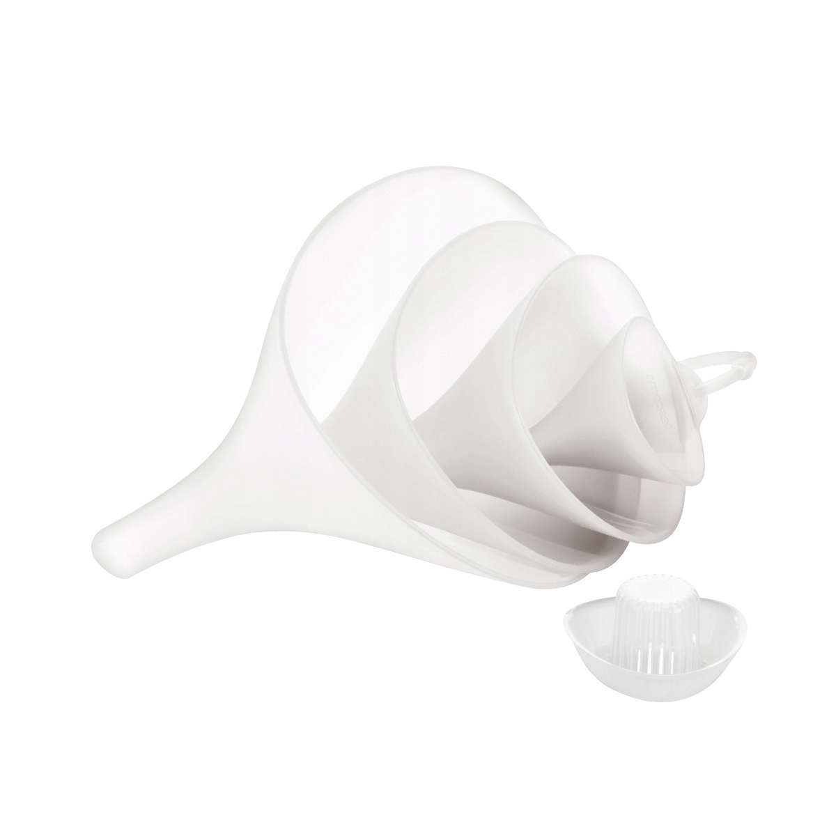 LEJEK KUCHENNY ZESTAW LEJKÓW 4 szt. Z SITKIEM