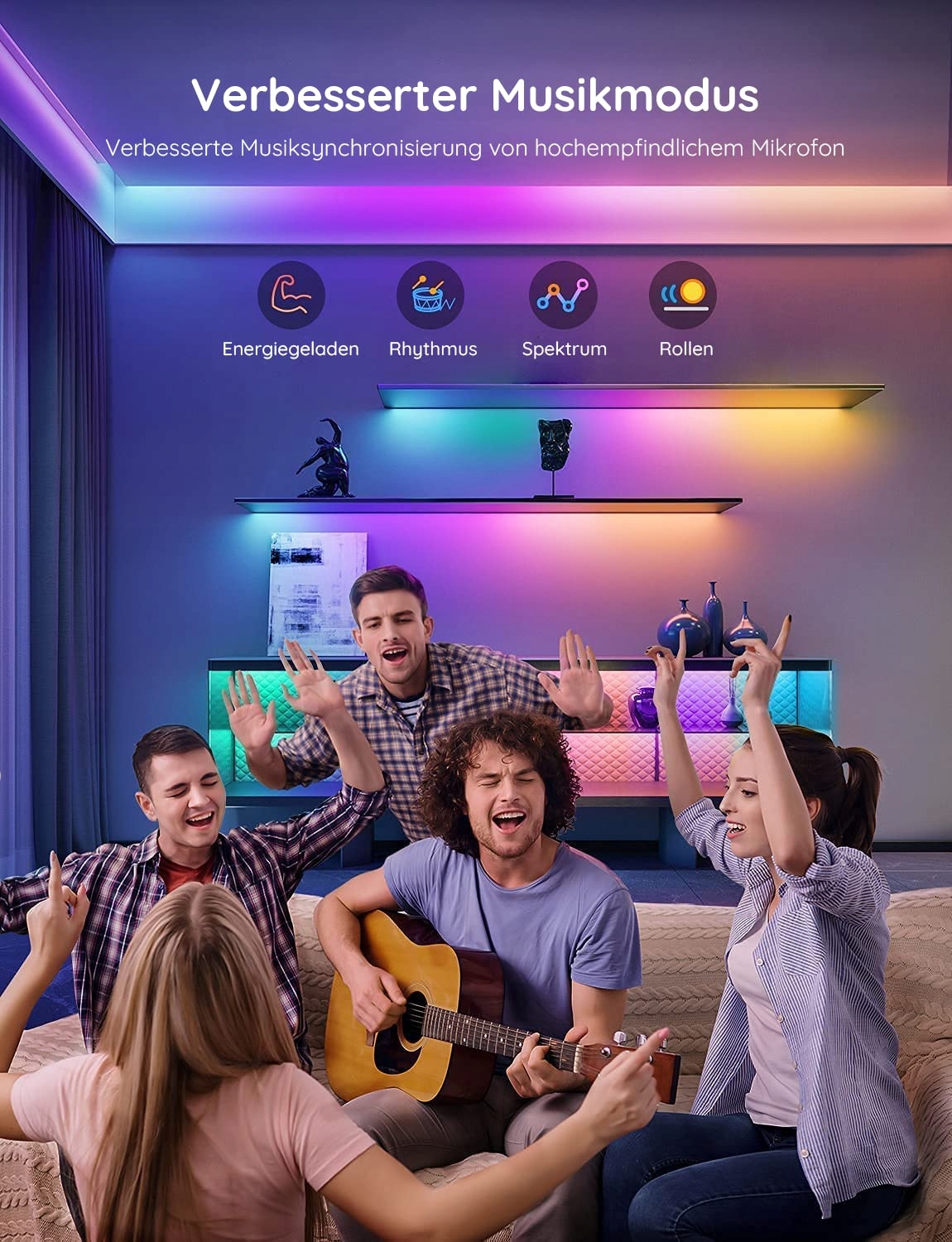GOVEE RGBIC Pro LED 10m z Alexa Google Asystentem i Aplikacją — miniatura 7