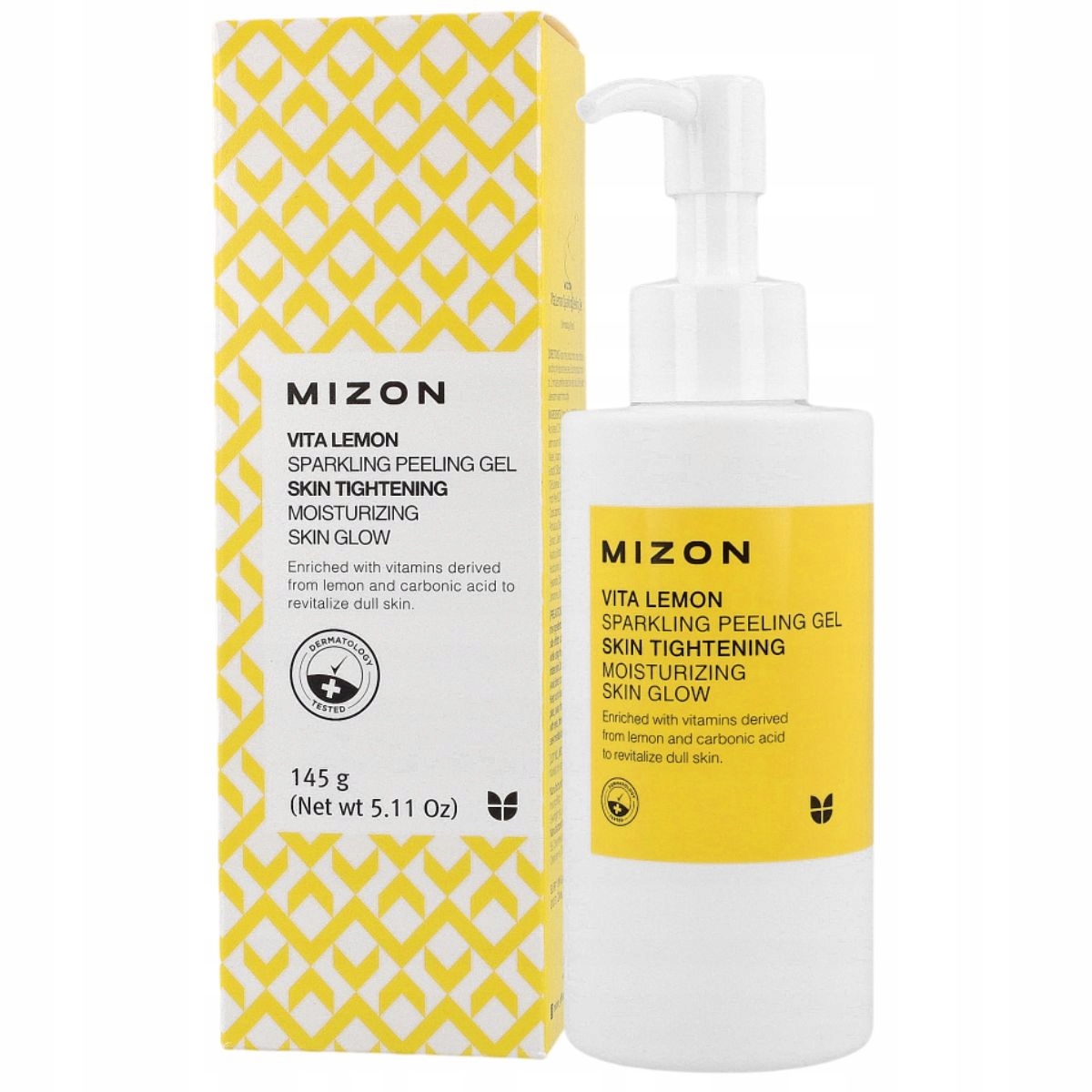 Mizon Vita Lemon Sparkling Peeling Gel 145 ml – Citrusový peeling na obličej