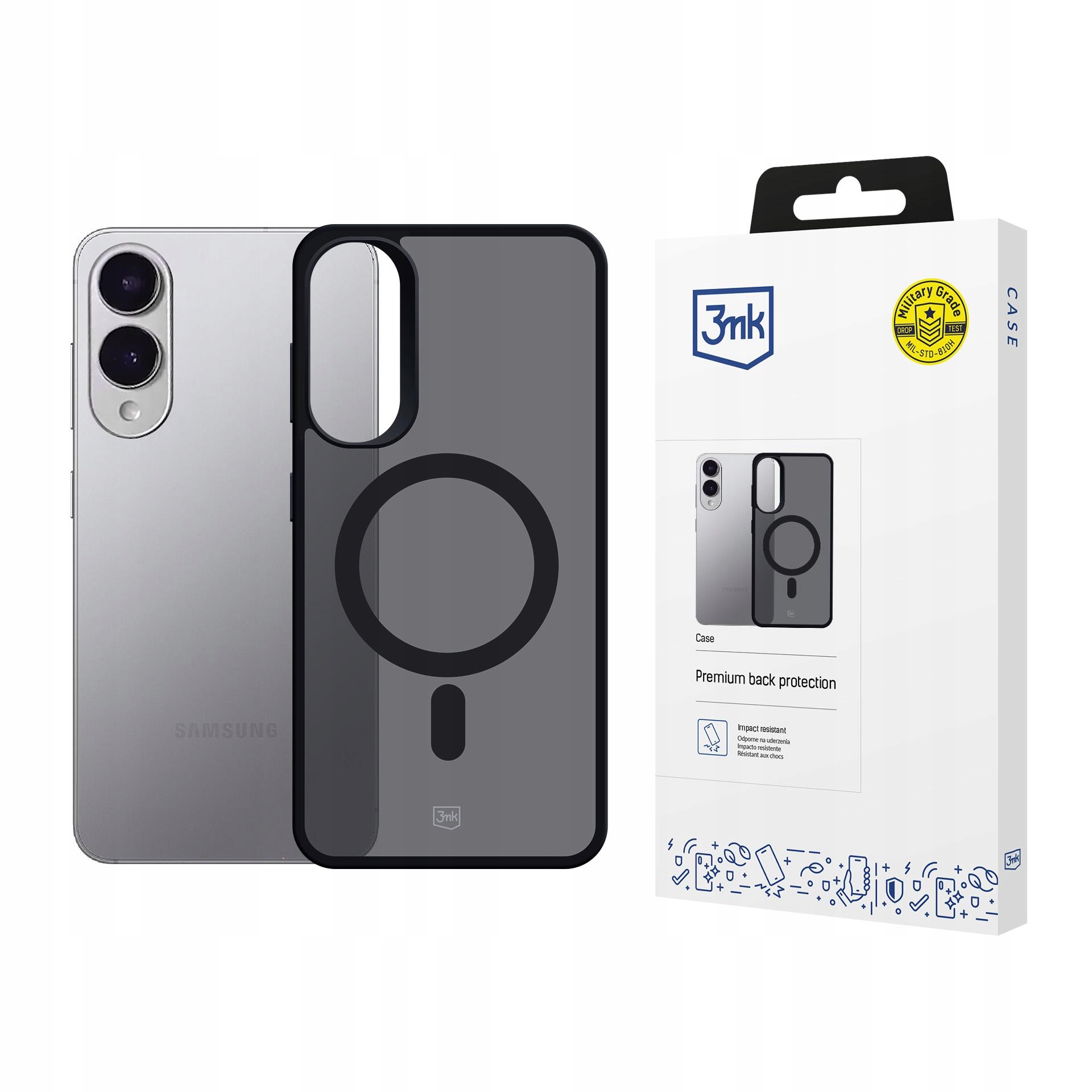Etui 3mk Smoke MagCase Samsung Galaxy S25 Edge czarne 3mk Protection