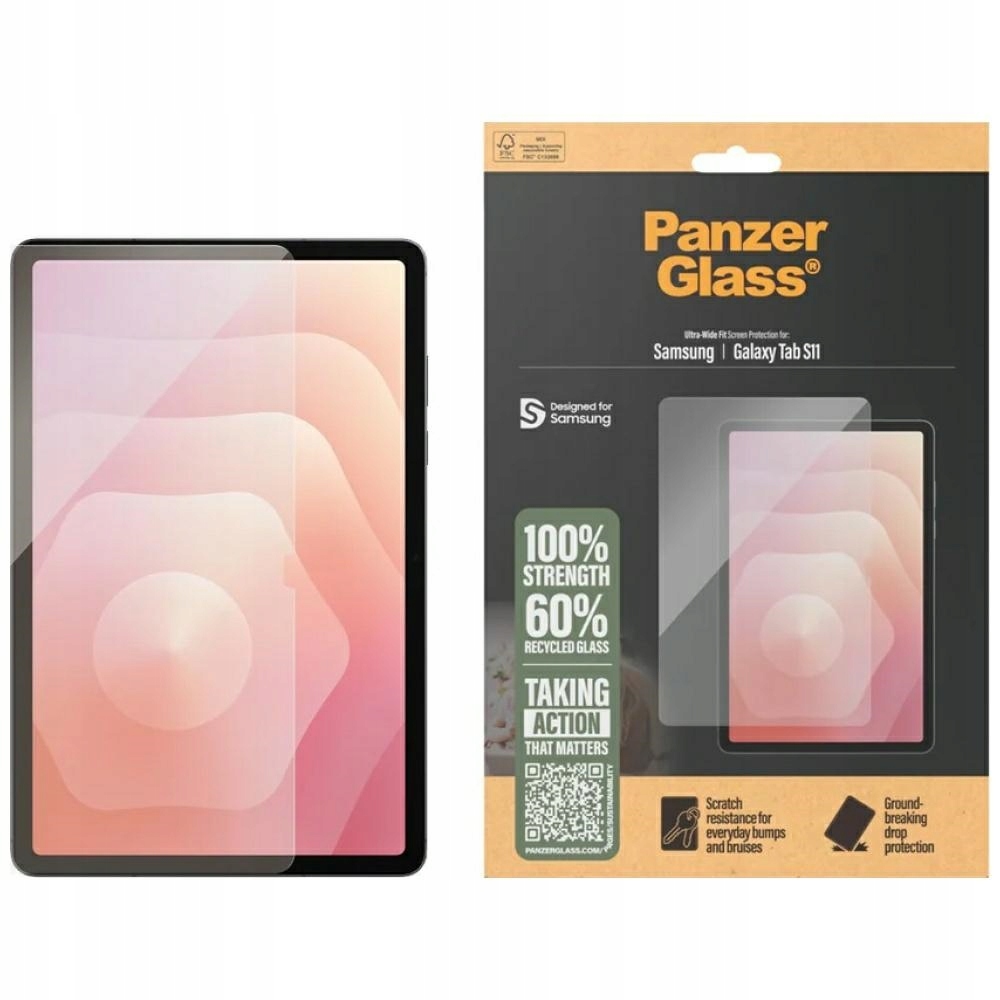 Tvrzené sklo PanzerGlass Ultra-Wide Fit pro Samsung Galaxy Tab S11