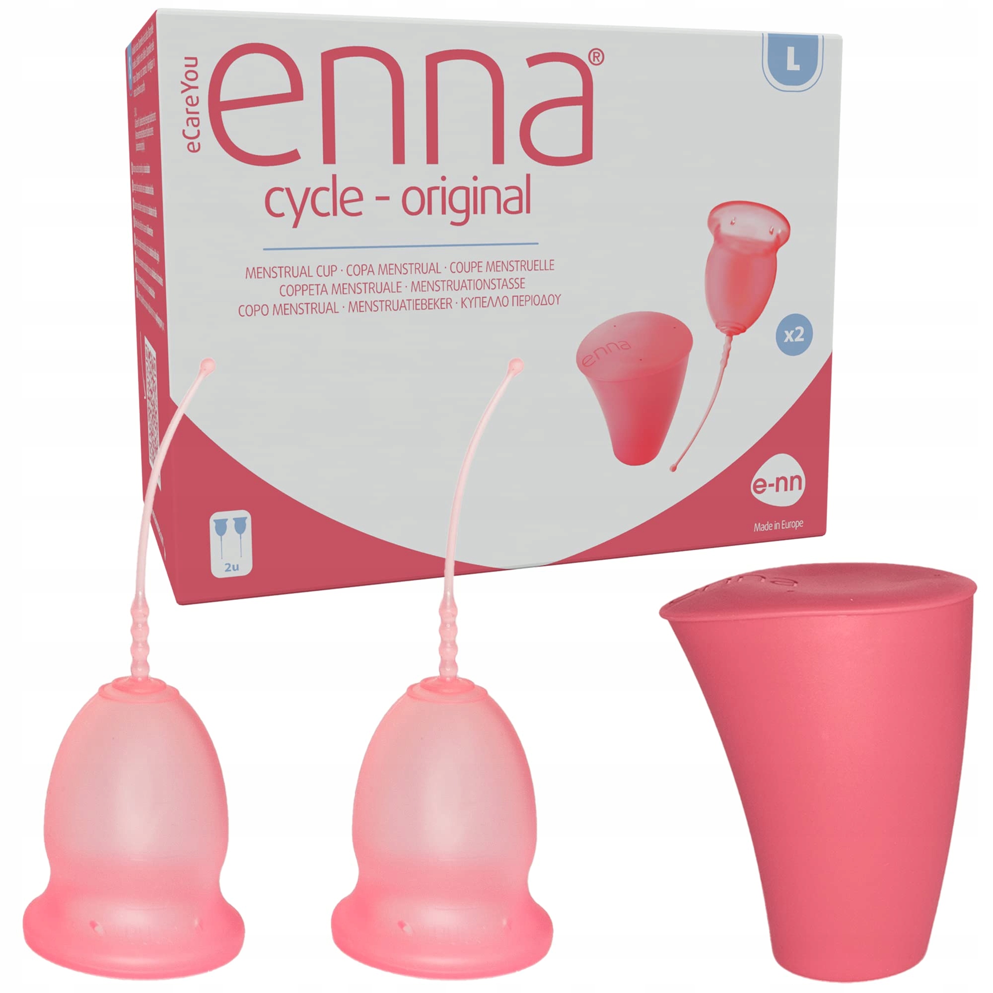 2 Kubki menstruacyjne Steryliz Enna Cycle r. L