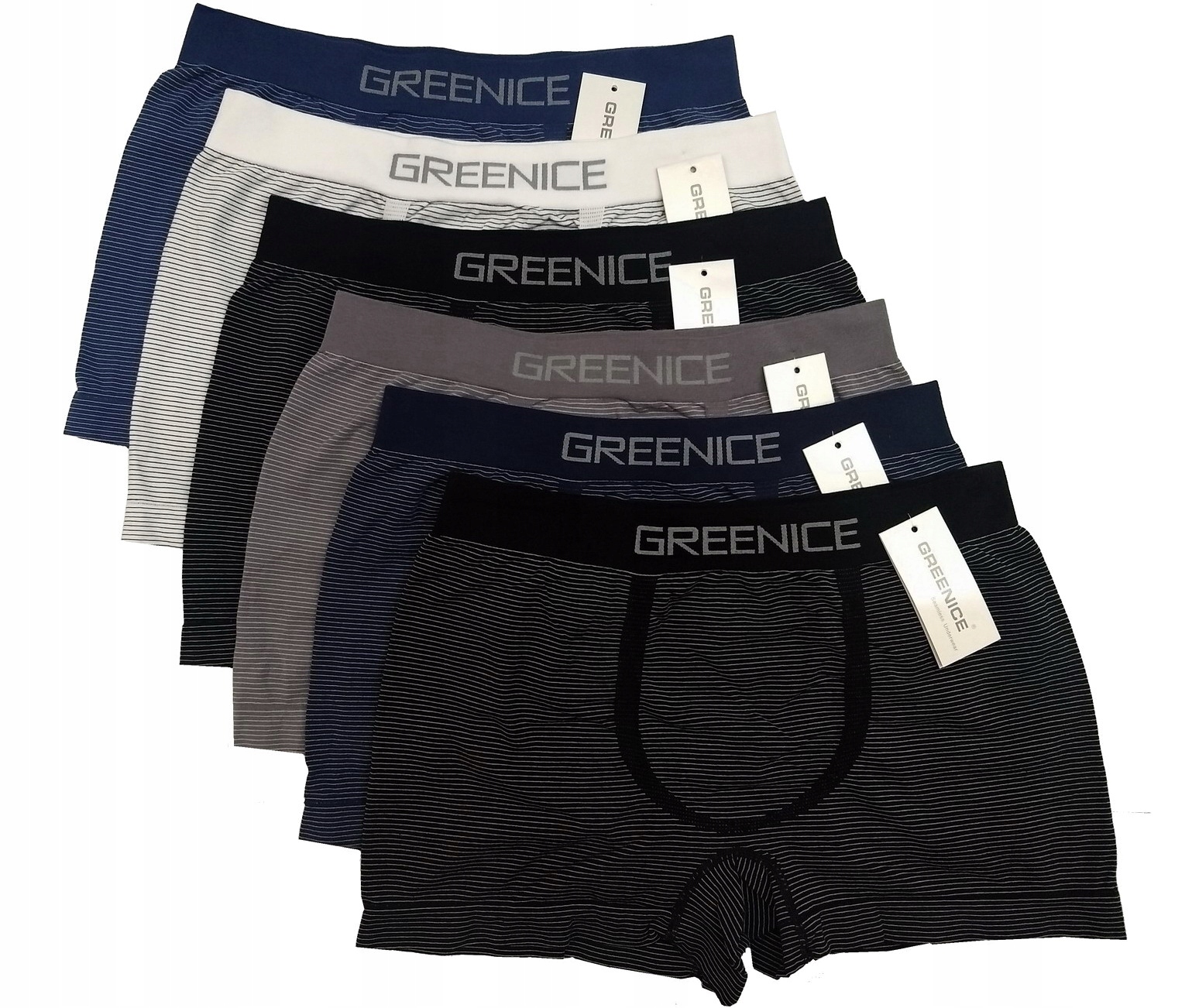 

6x Bokserki męskie Bezszwowe slipy Greenice XXL/XL