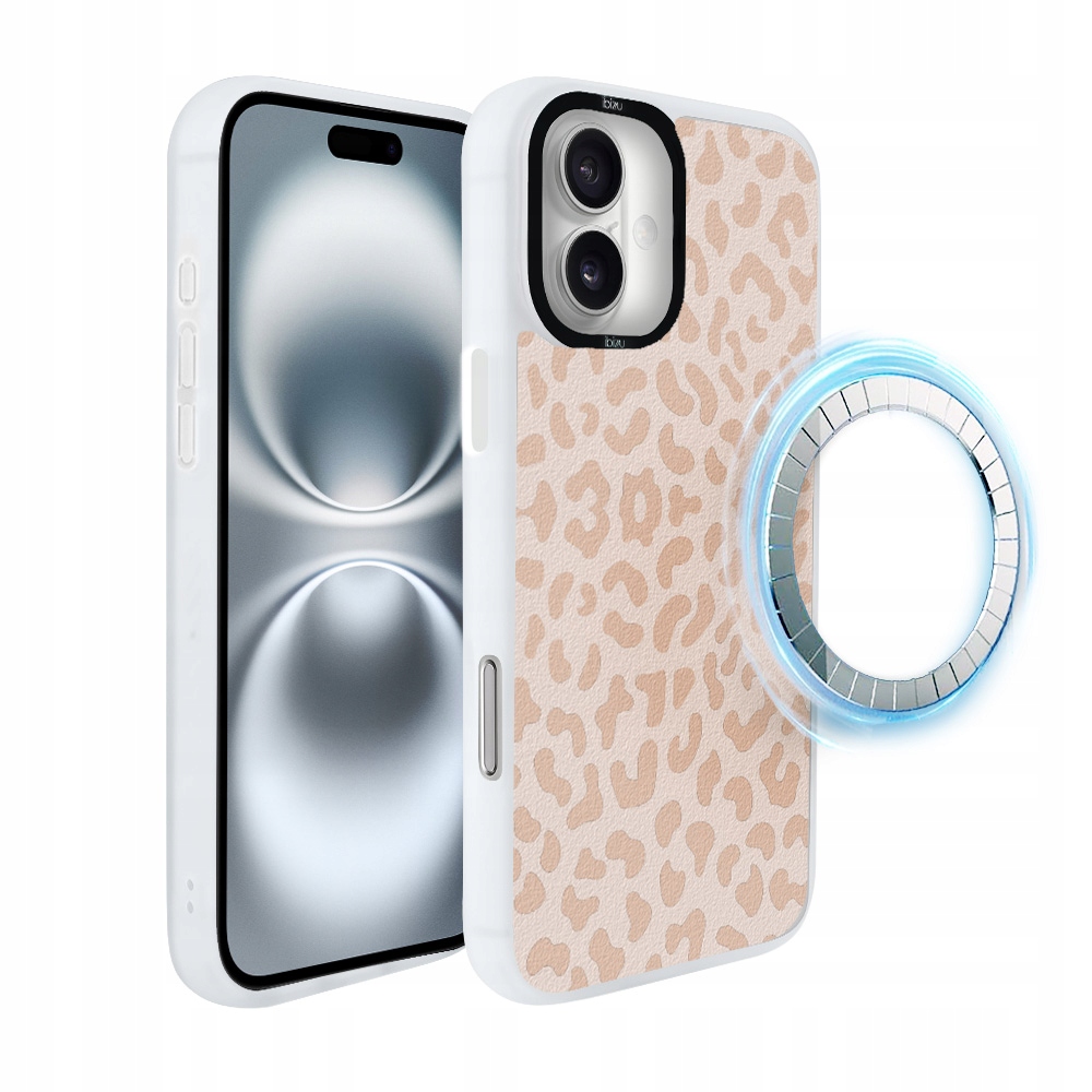 Pouzdro pro iPhone 16 Plus Ibizu DropGuard Matt s MagSafe, jemná panterka