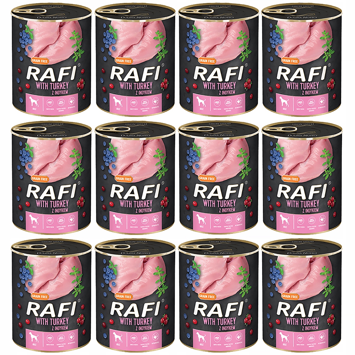 Levně Vlhké krmivo s krůtím masem pro dospělé psy, 12 ks