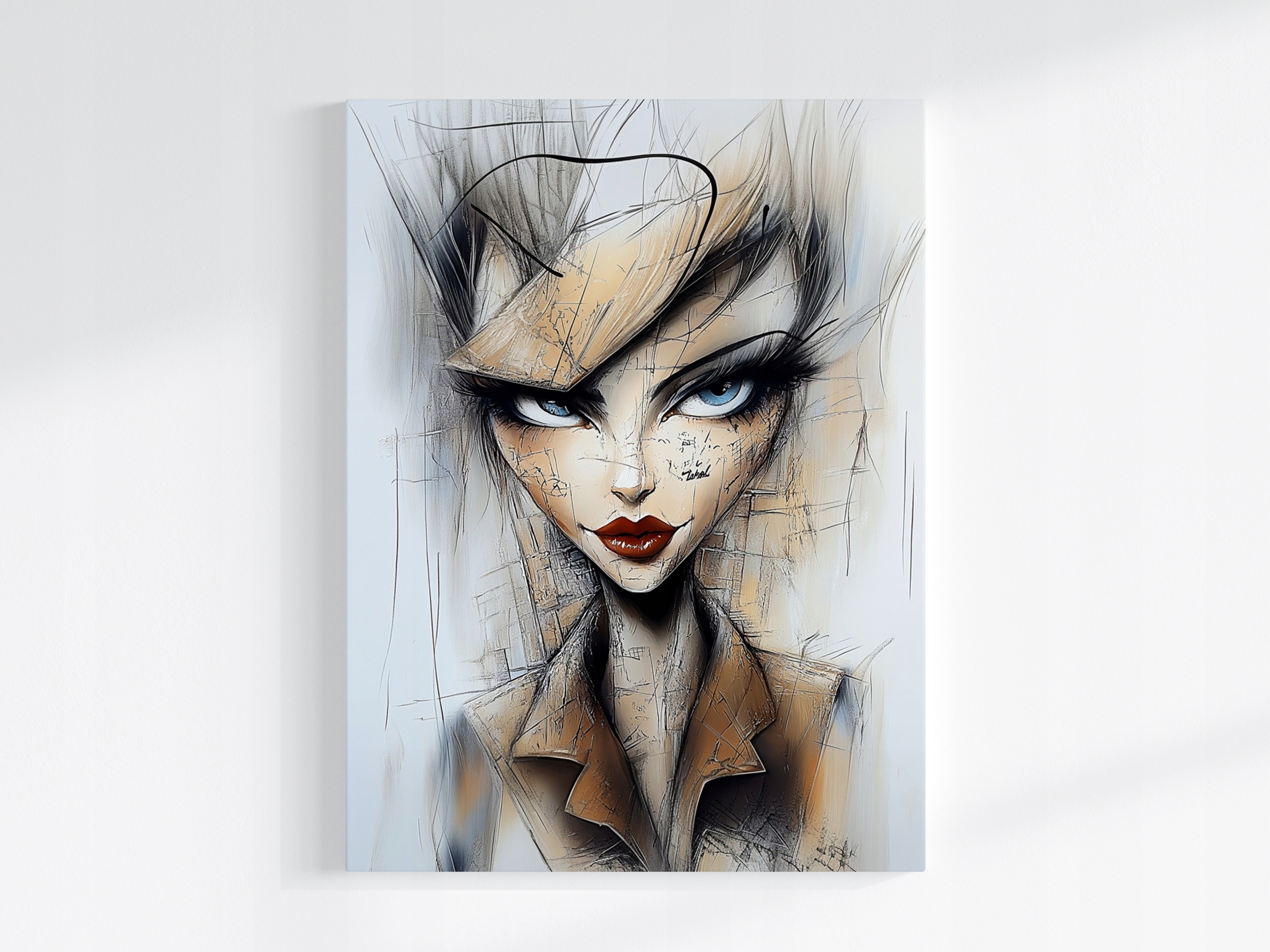 Plakát Portrét Žena Umělecká Skica Modern 75x100