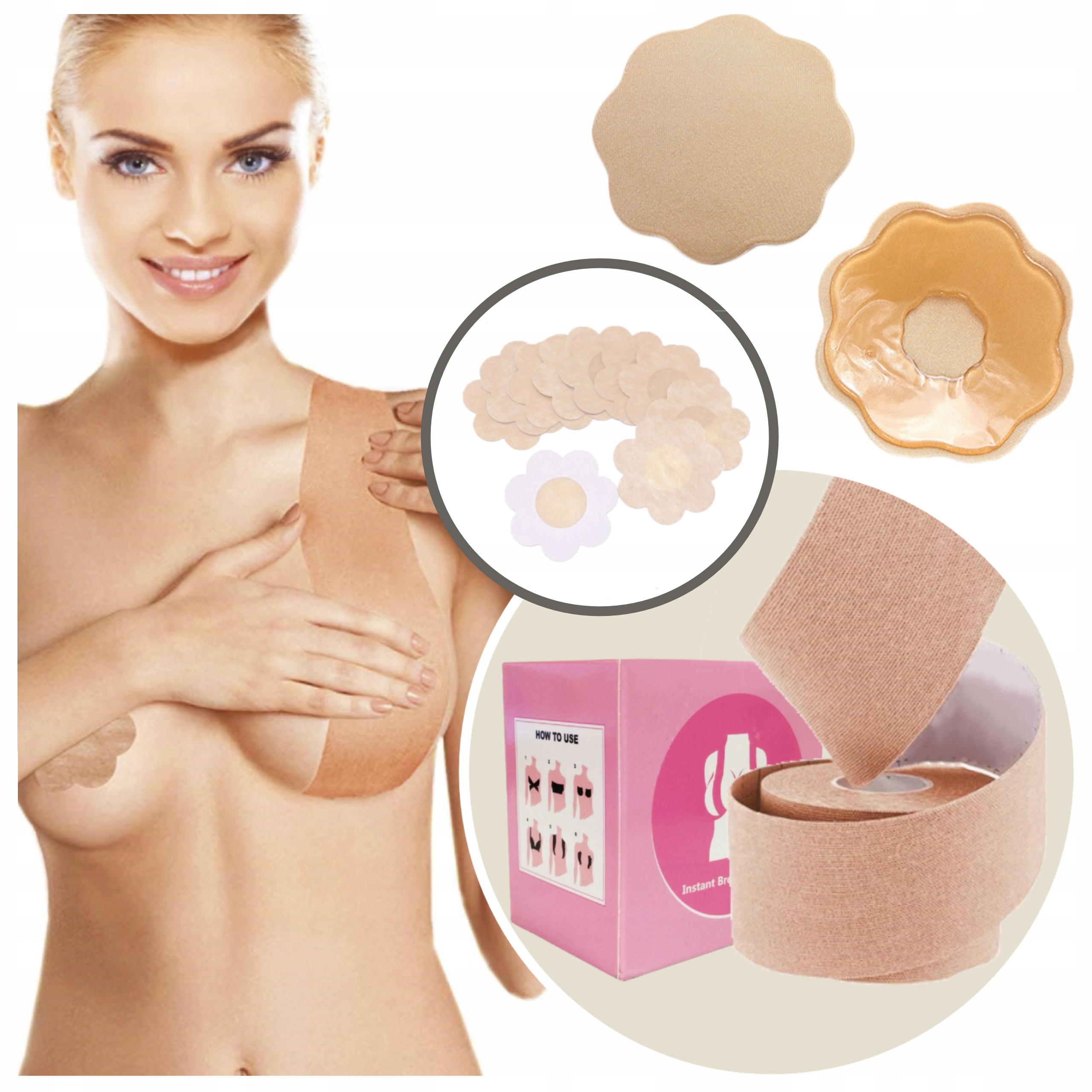 

Boob tape Taśma modelująca biust Dekolt Nasutniki
