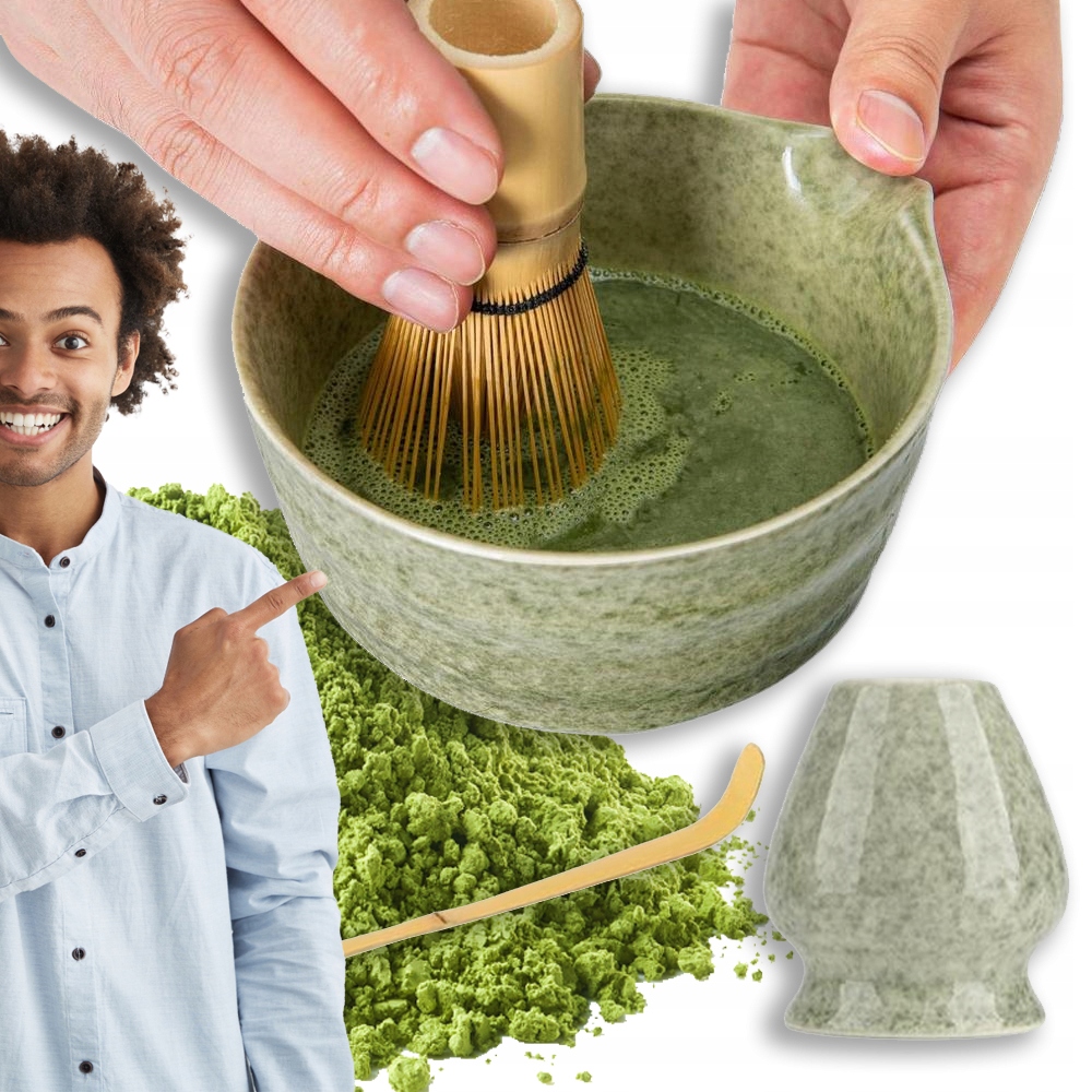 Bambusowy Zestaw Prezentowy Do Herbaty Matchy Chashaku Trzepaczka Łyżka