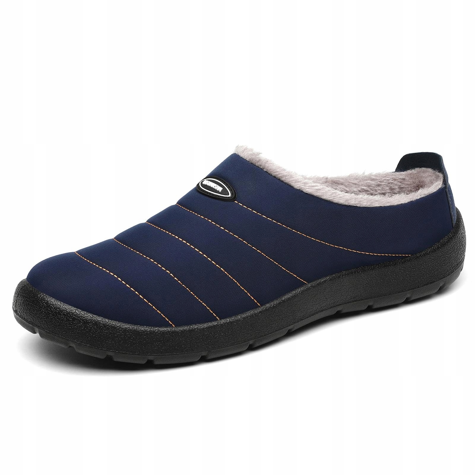 Módní Pantofle s kožíškem, voděodolné, tmavě modré, velikost Eu 37