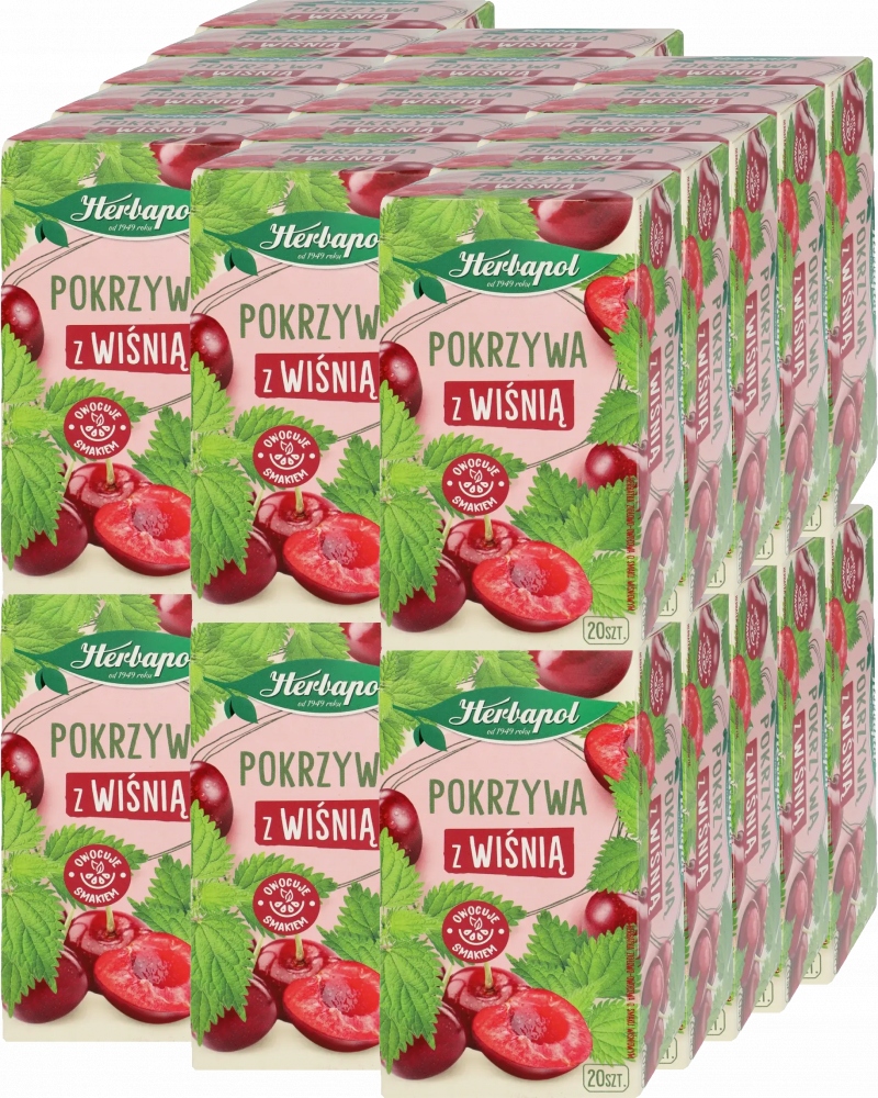 Pokrzywa Z Wiśnią Herbapol herbata herbatka Ziołowa owocowa 20 Saszetek x30