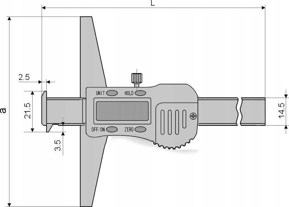 GŁĘBOKOŚCIOMIERZ Z PODWÓJNYM HAKIEM MAGf 200 x 100 Rodzaj elektroniczna