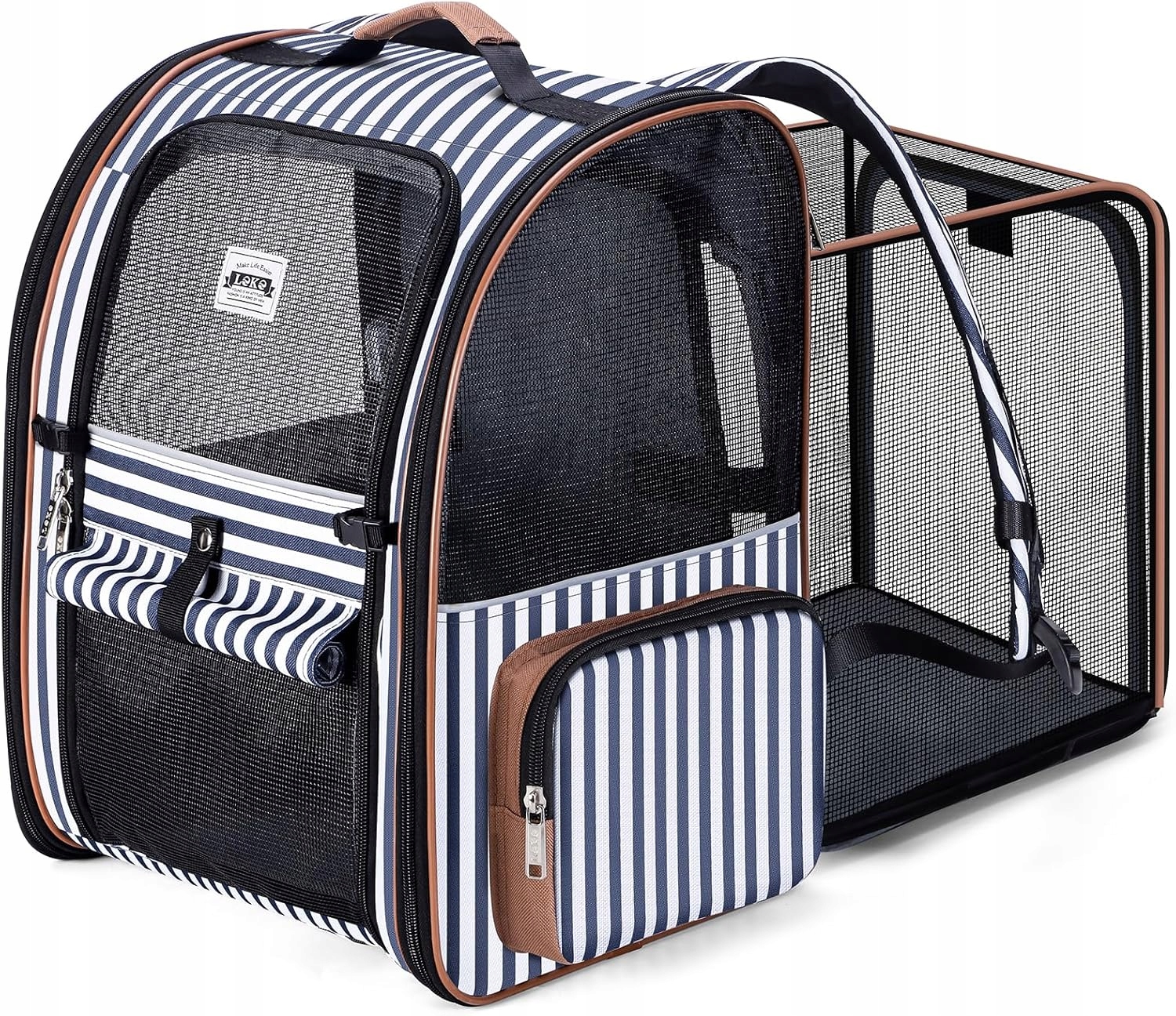Lekespring rozszerzalny plecak transporter dla zwierząt 36x30x44 cm do 12kg