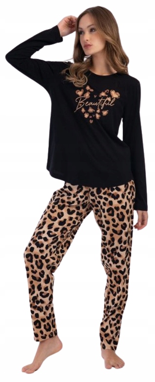 Velké Pyžamo Panterka Srdce Beautiful Série Plus Size Velká Velikost 7XL