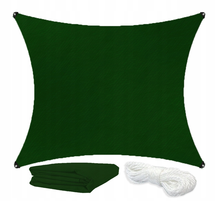 Zahradní sluneční plachta 3x3 Zelená Obdélník Stínidlo