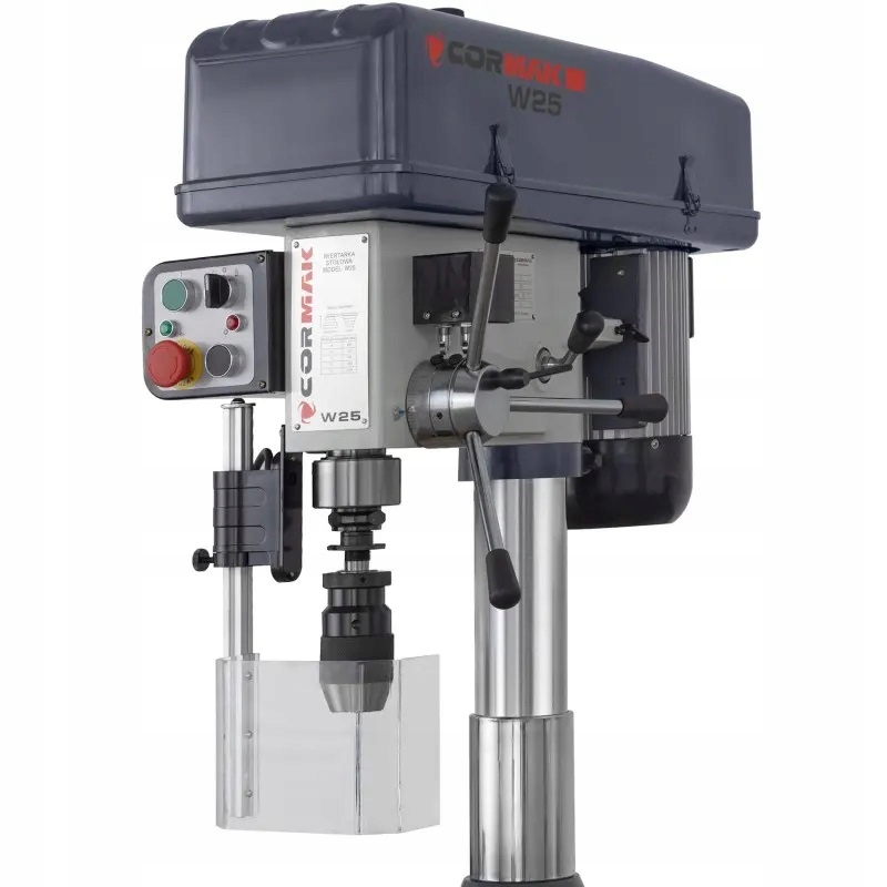 WIERTARKA STOŁOWA SŁUPOWA KOLUMNOWA CORMAK W25 GWINTOWANIE 1,1 kW 400V Moc 1100 W