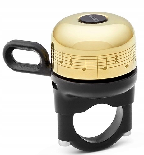 DZWONEK ROWEROWY WOOM VIENNA ZŁOTY Z NUTKAMI