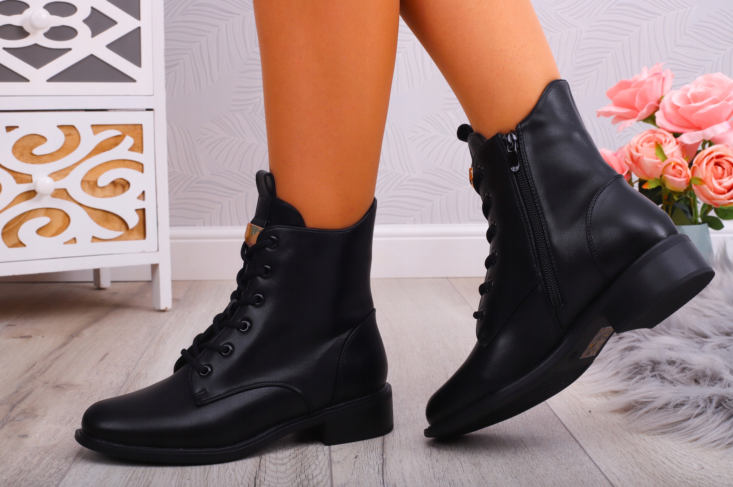 BOTKI DAMSKIE BUTY GLANY OCIEPLANE NA SUWAK Rozmiar 37