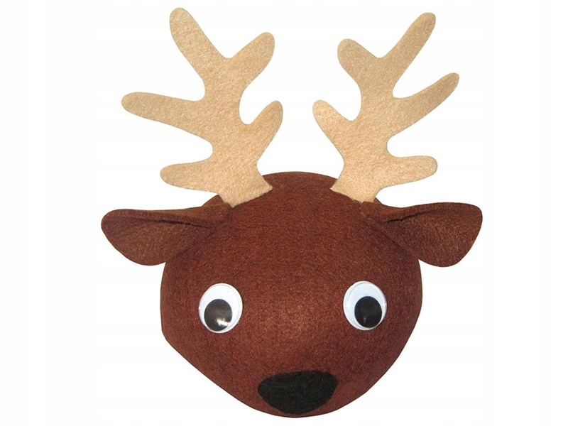 CZAPKA RENIFER STRÓJ JELONEK BRĄZOWA