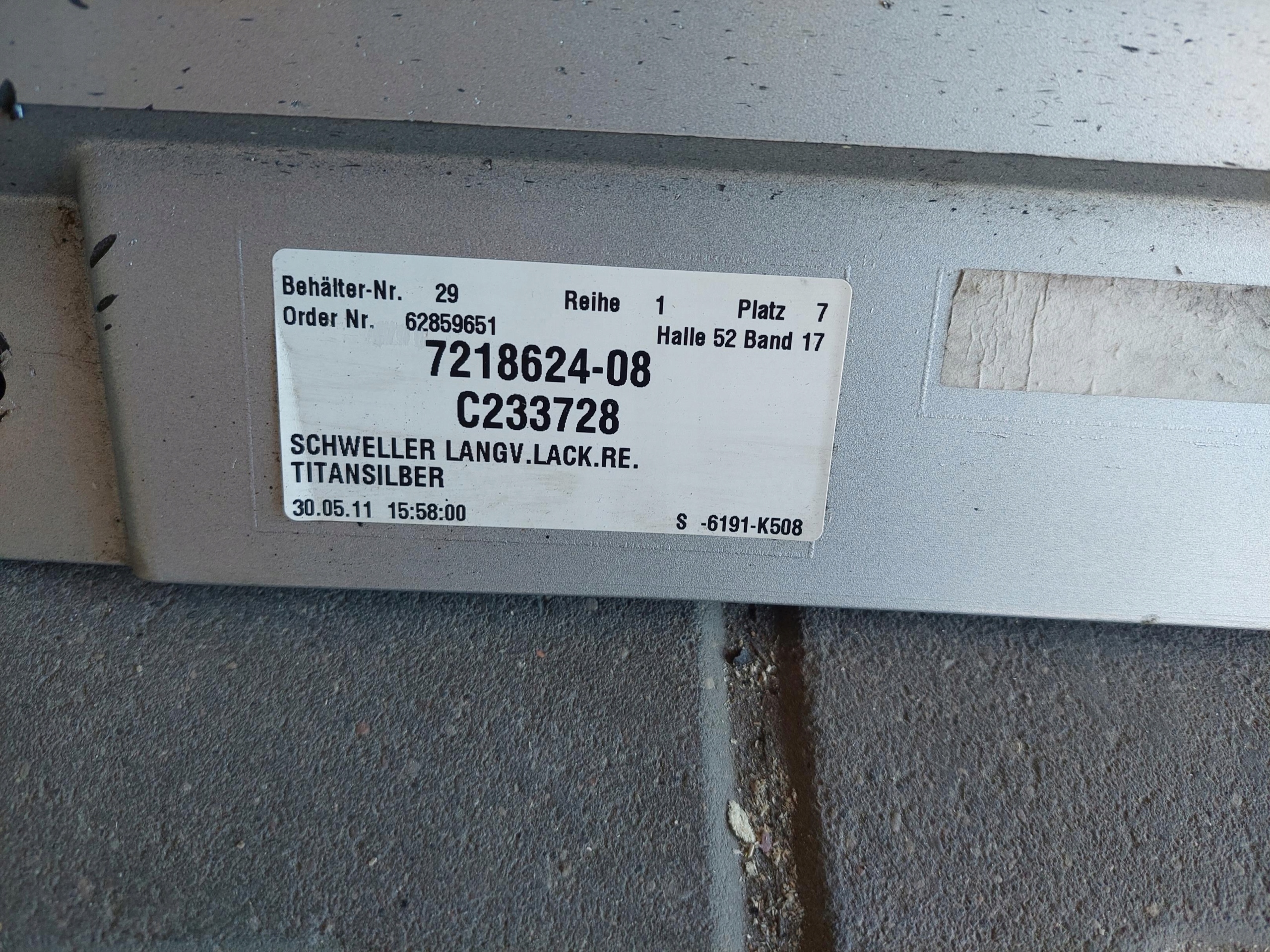 moulding threshold left right threshold left right BMW 7 F01 LONG F02 354