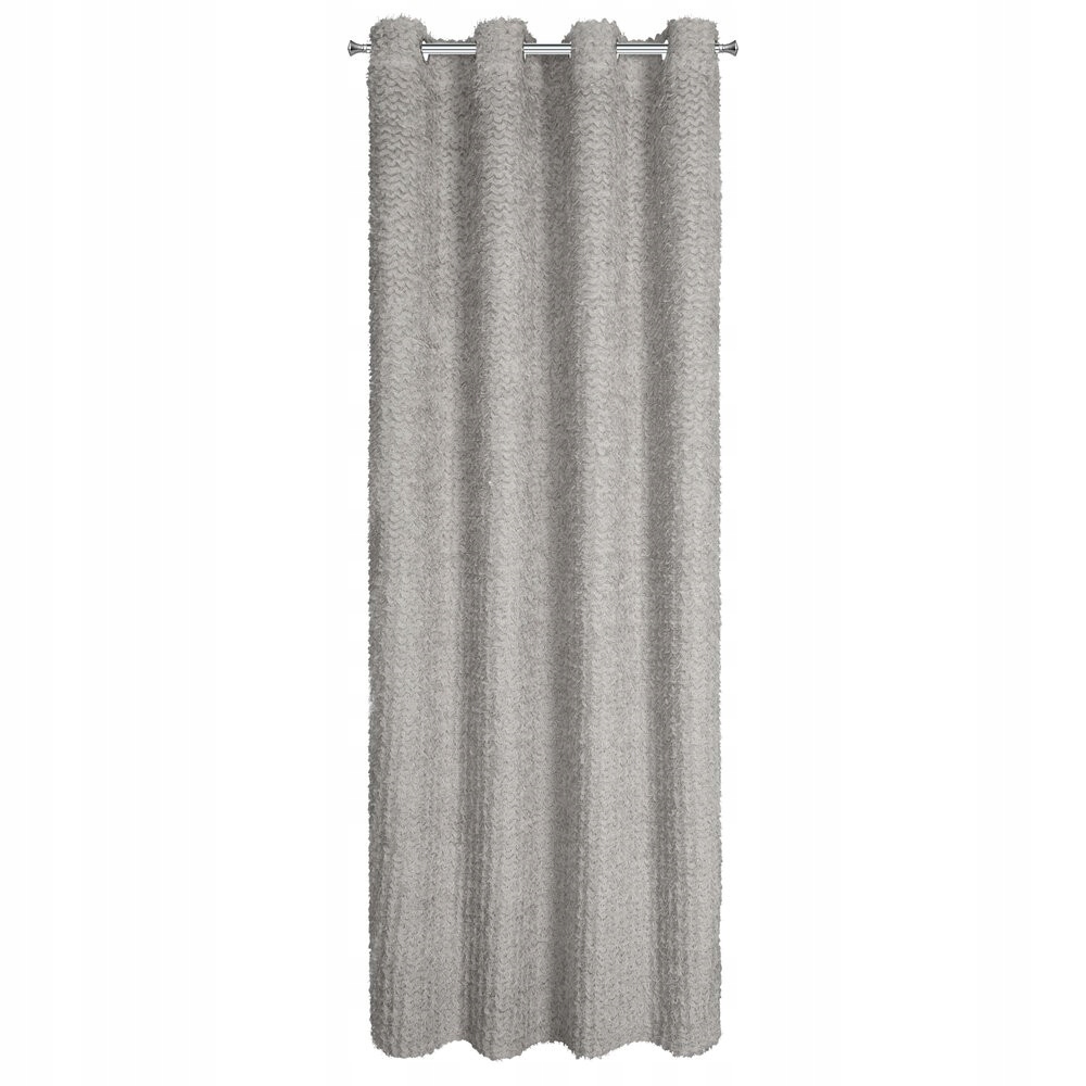 Elegantná hotová záclona Tiffany Eva Minge 135x250 strieborná glamour s volánikmi