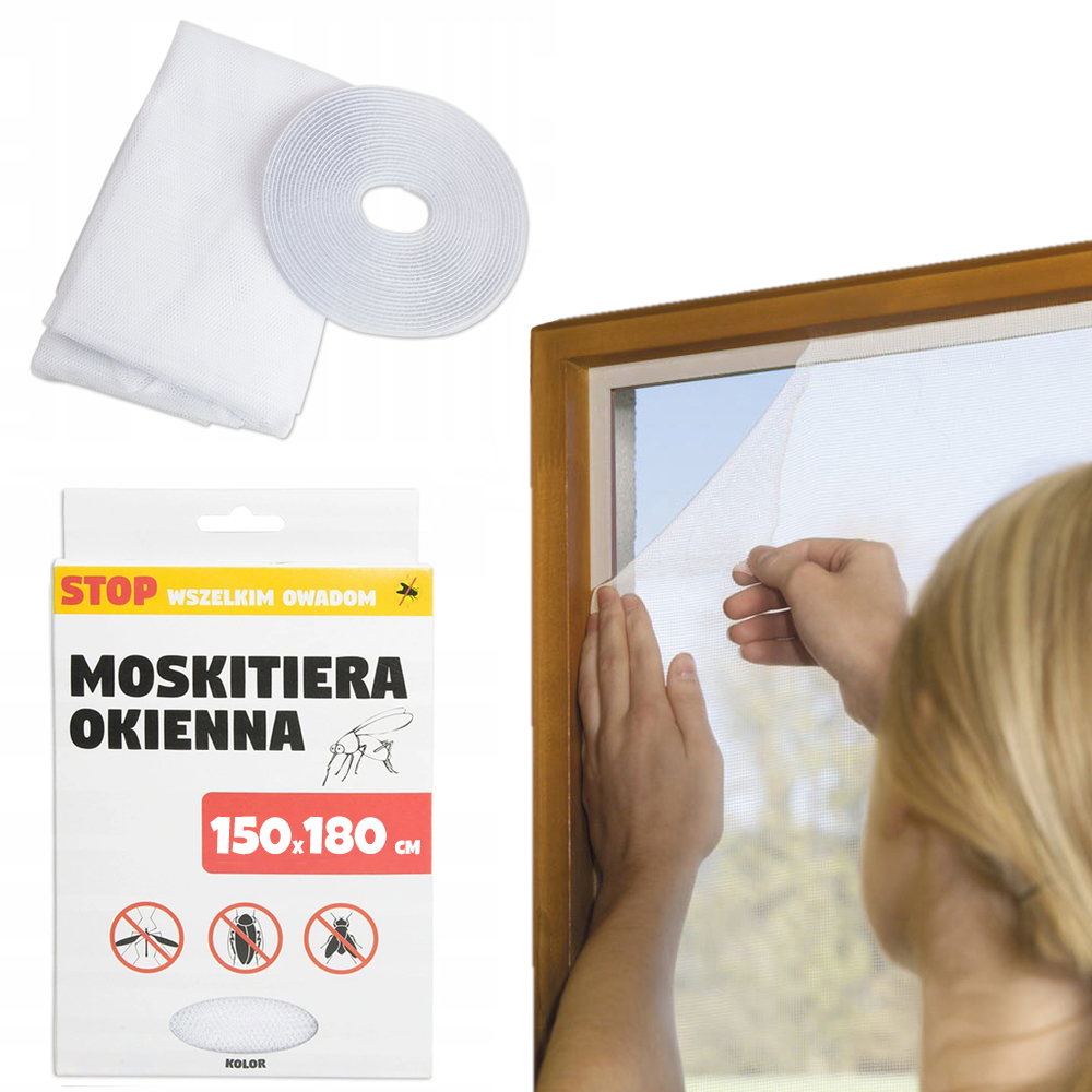 

Moskitiera Siatka Okna 150x180 Rzep 6,6mb