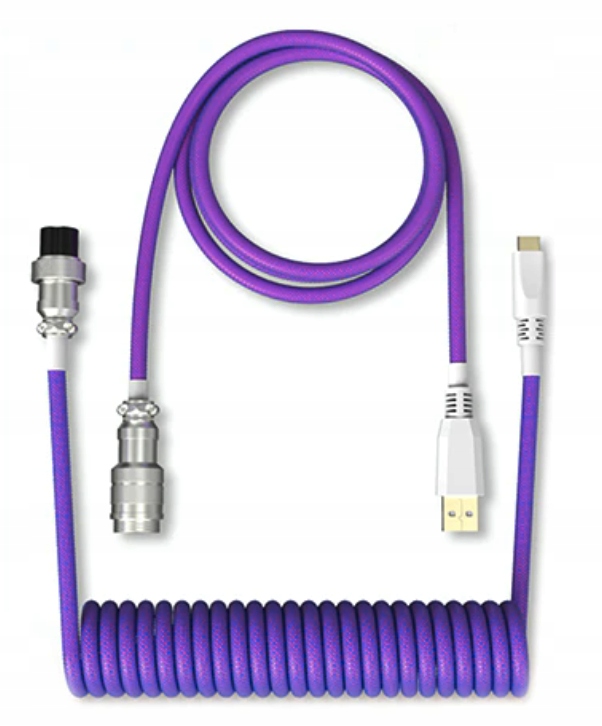Kabel Zvinutý Aviator Materiál type-c Usb Purple
