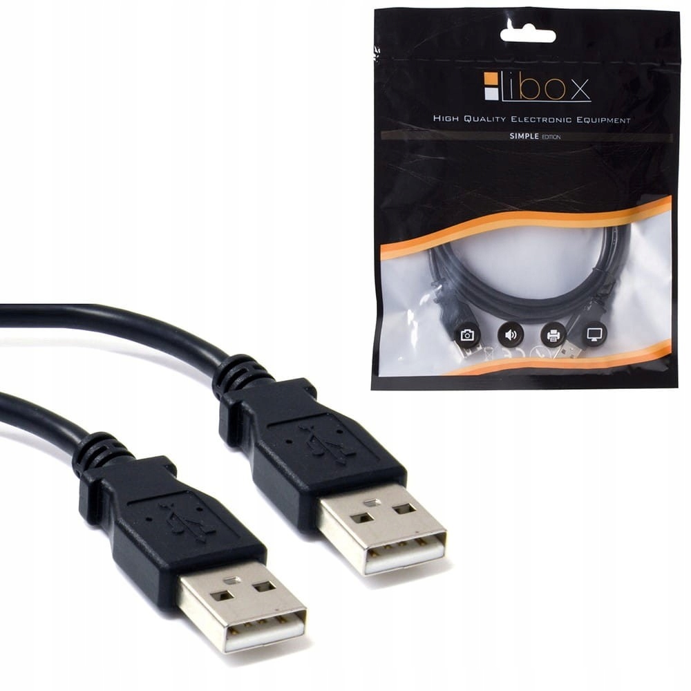 KABEL PRZEWÓD USB - USB 2.0 WTYK WTYK A MĘSKI 1,8m Kod producenta LB0013