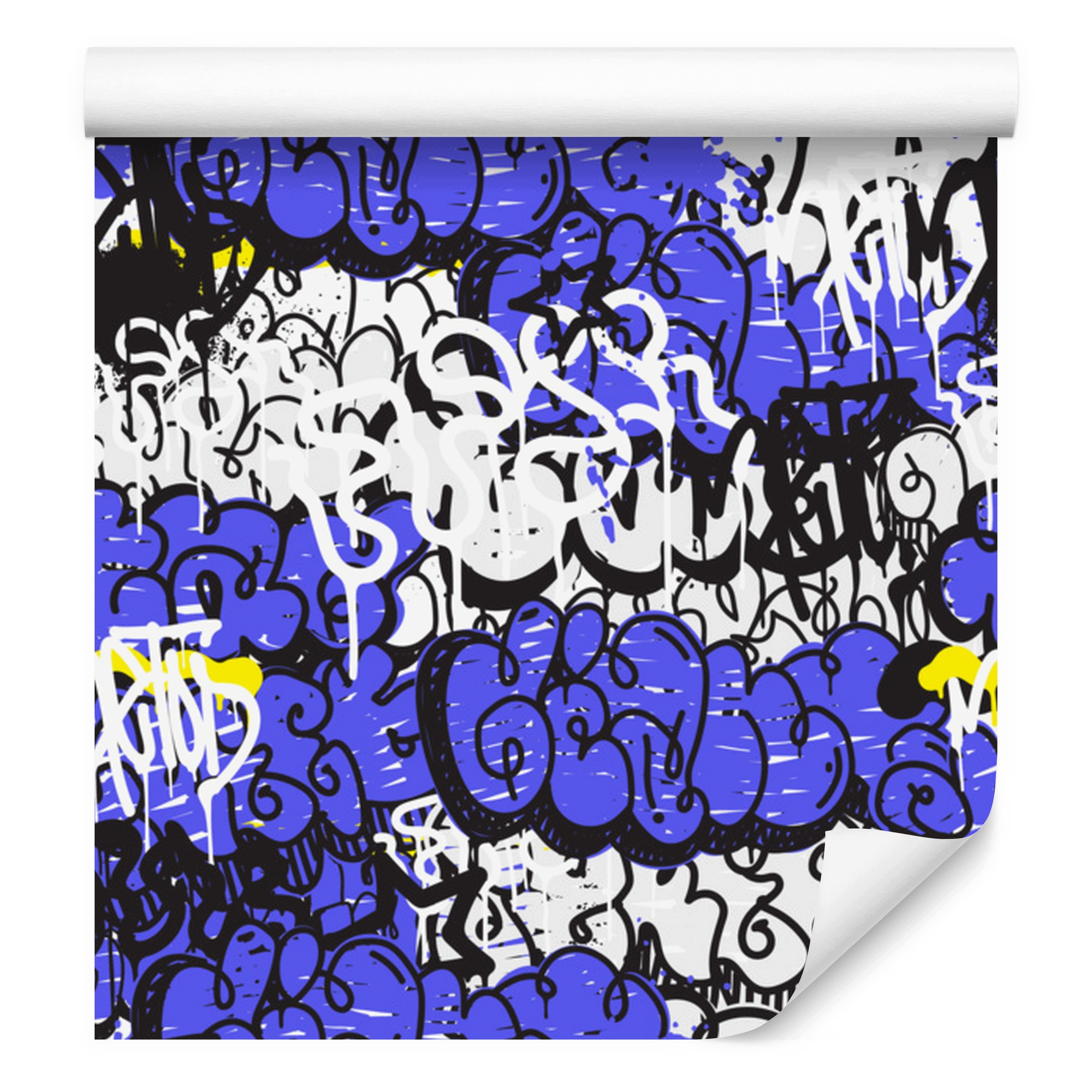 Tapeta Graffiti s prvky do obývacího pokoje a ložnice 50 x 1000 cm