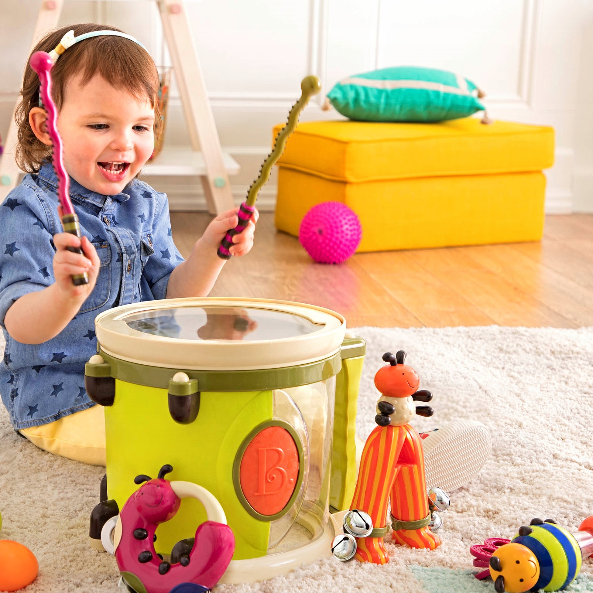 Parum Pum Pum - bębenek z instrumentami - Marka B.Toys