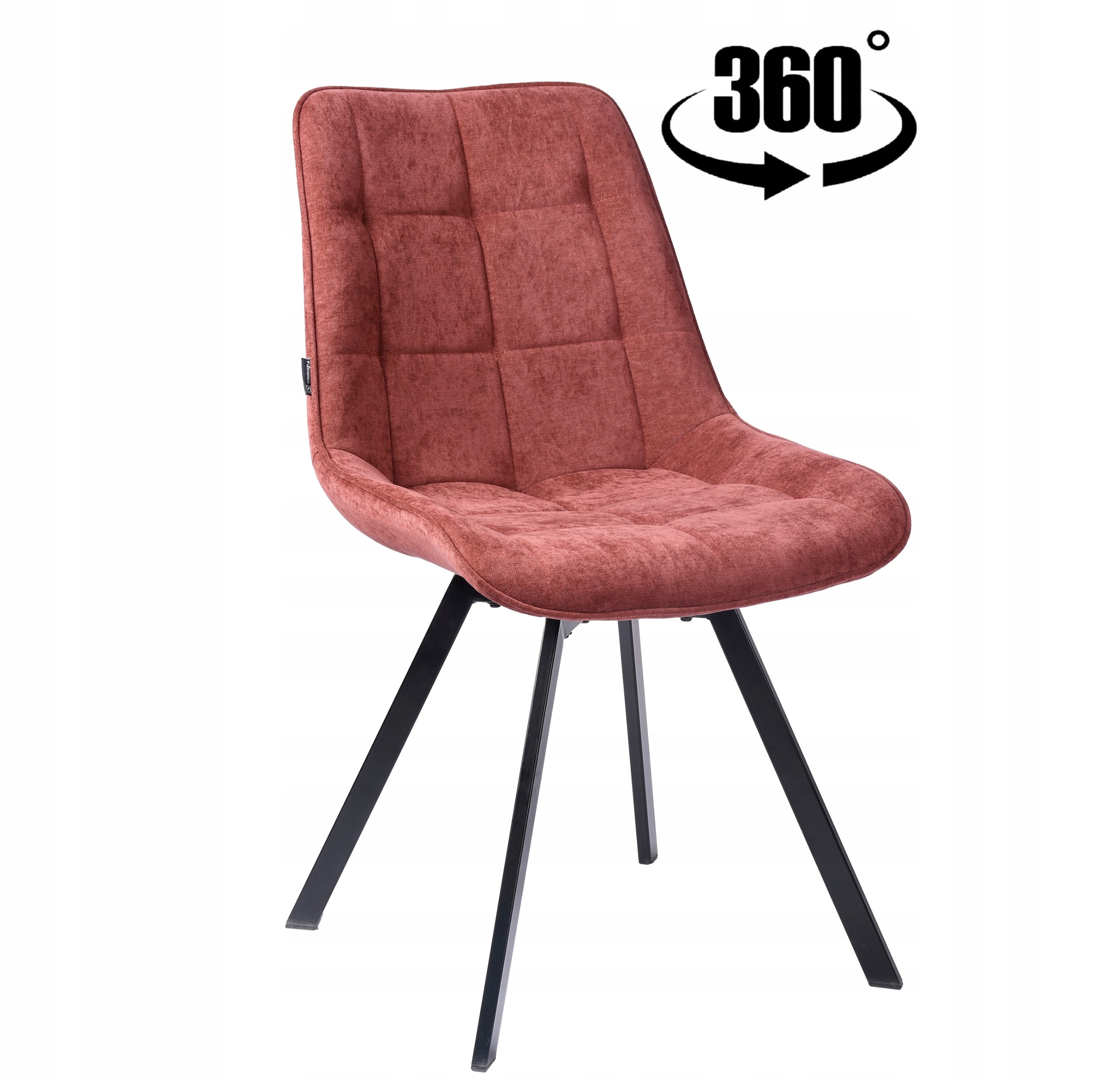 Krzesło obrotowe tapicerowane bordowe do salonu jadalni kuchni biurka Lapo